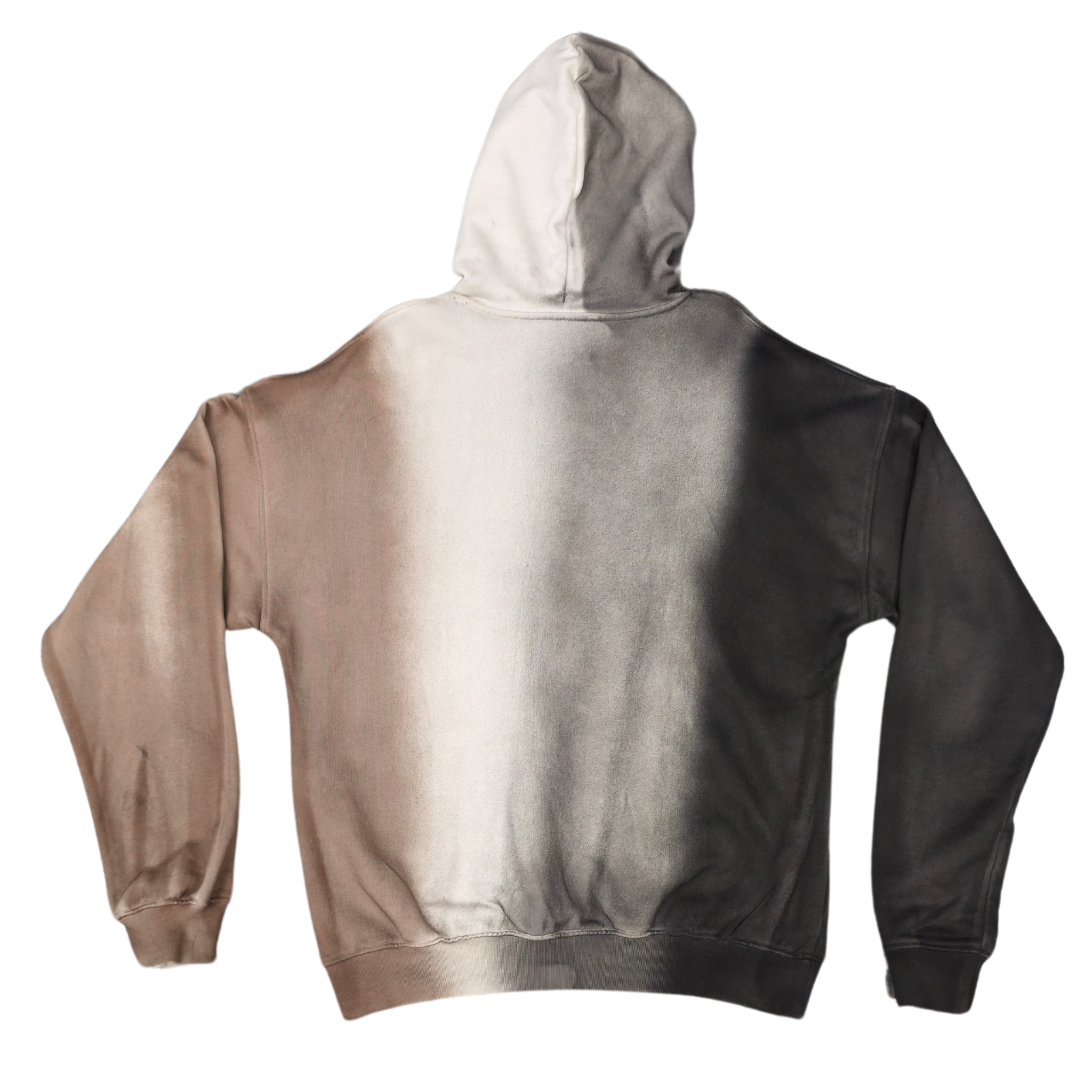 BEIGE-BLACK GRADIENT HOODIE - COMME DES FUCKDOWN