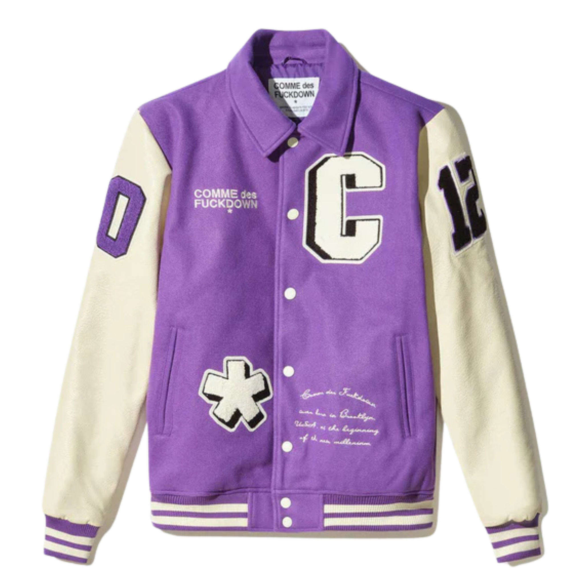 VARSITY JACKET PURPLE - COMME DES FUCKDOWN