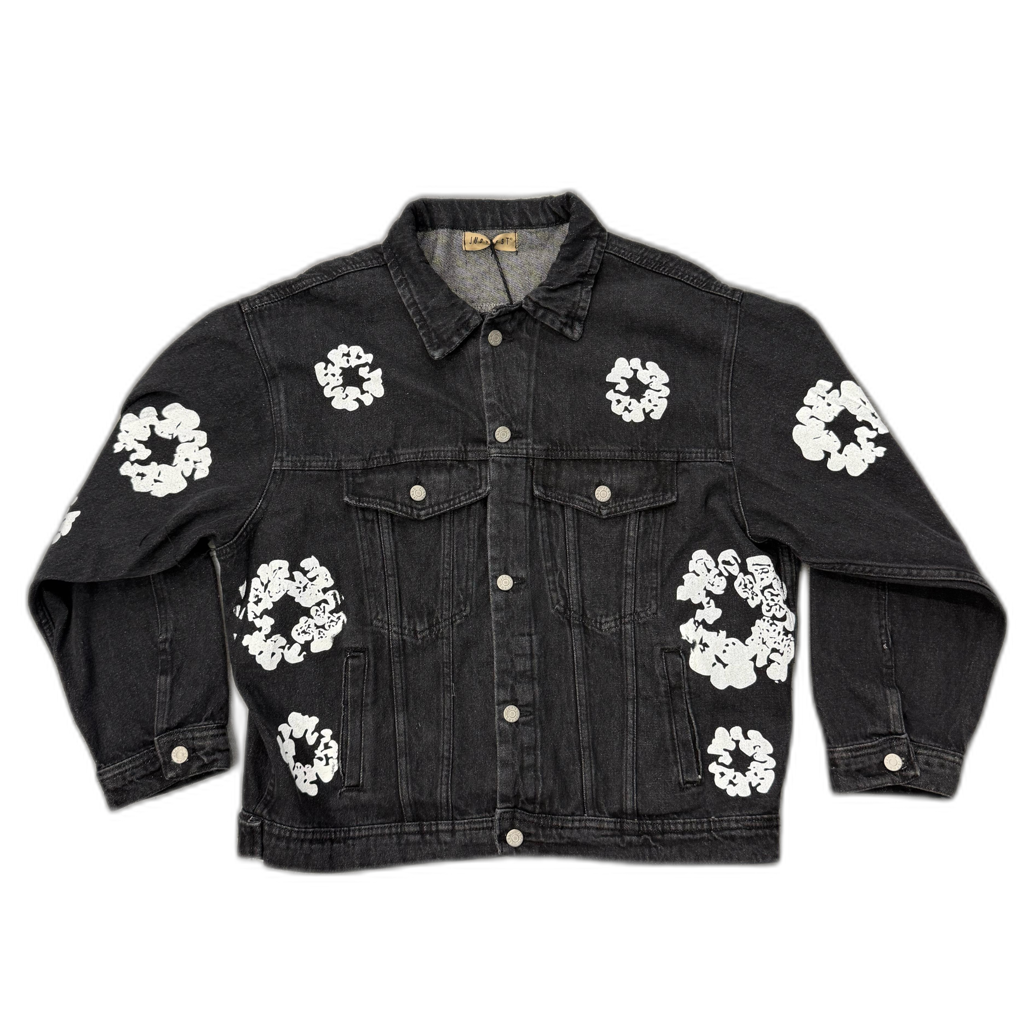 Black Jeans Jacket Mod. Deni* Tear*