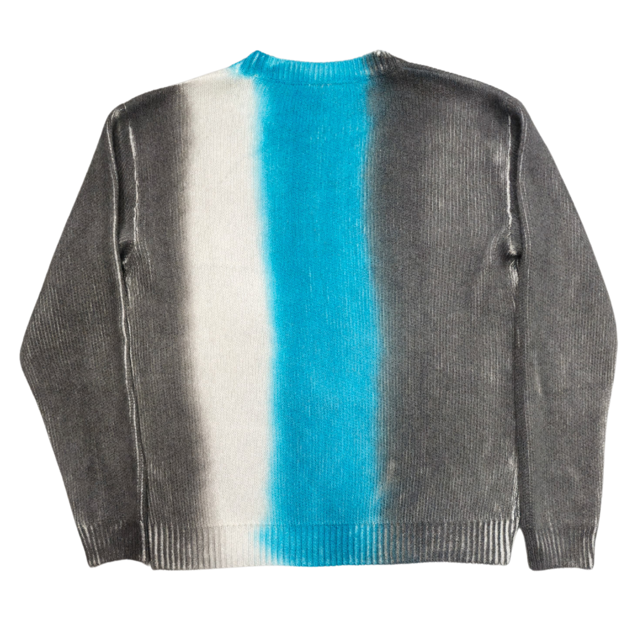 CYAN-GREY GRADIENT KNIT SWEATER - COMME DES FUCKDOWN