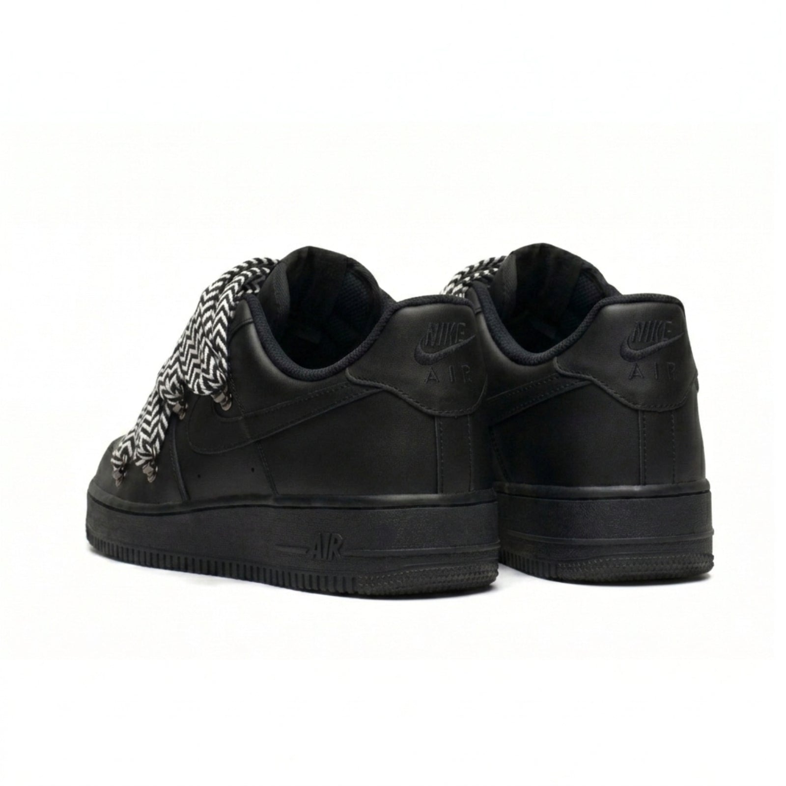 Air Force 1 Custom "Rope Laces Lanvin" Black & White