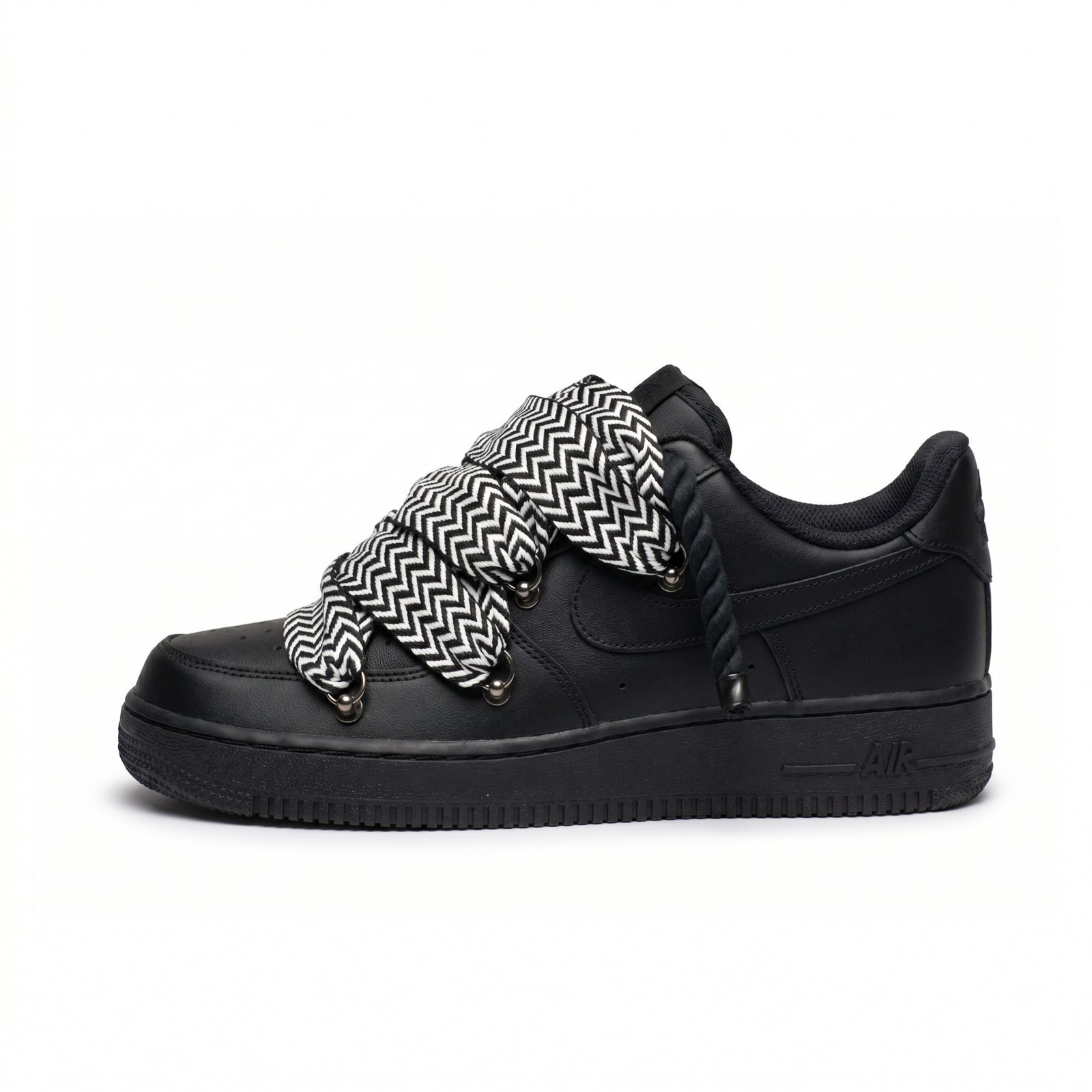 Air Force 1 Custom "Rope Laces Lanvin" Black & White