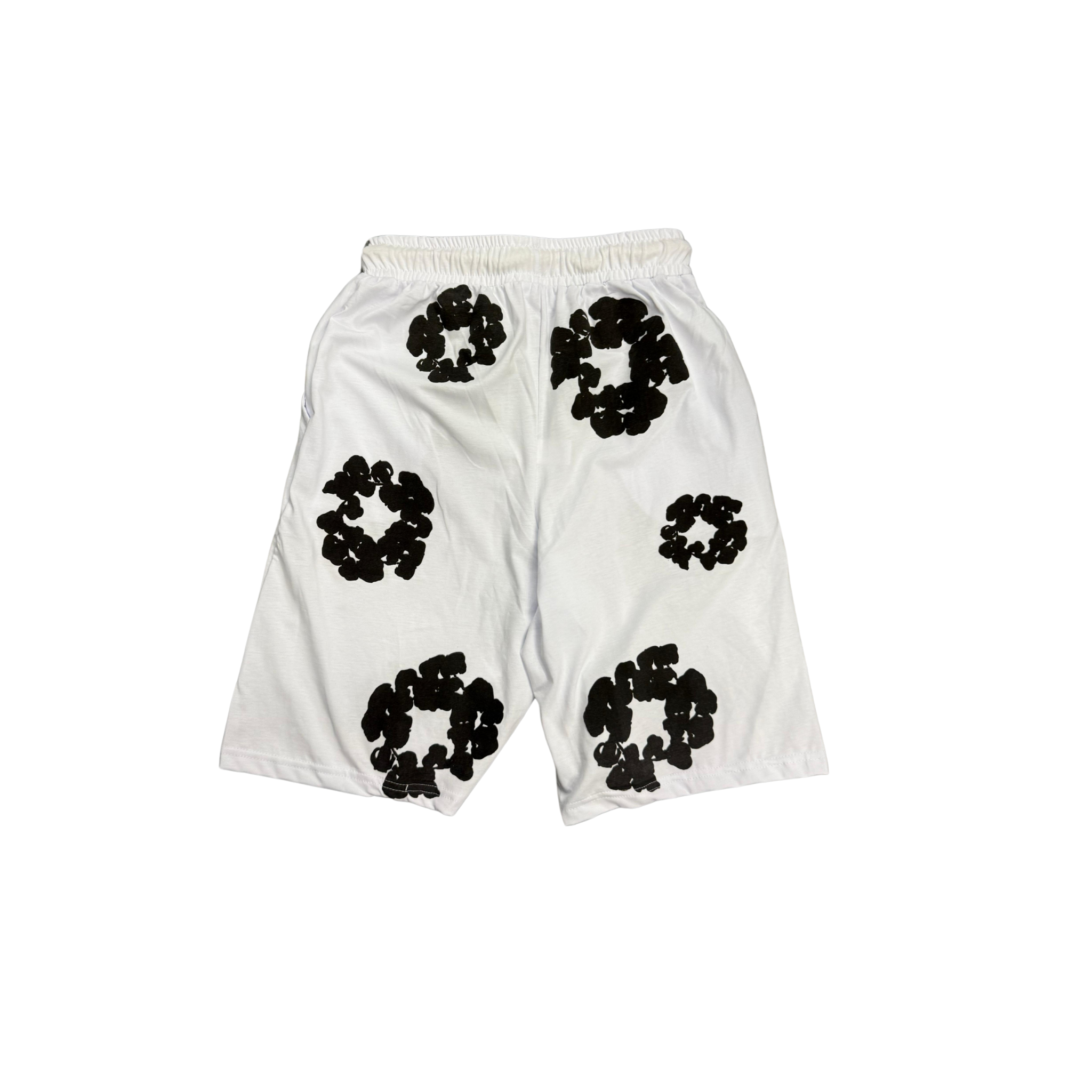 Deni* Tear* White Shorts