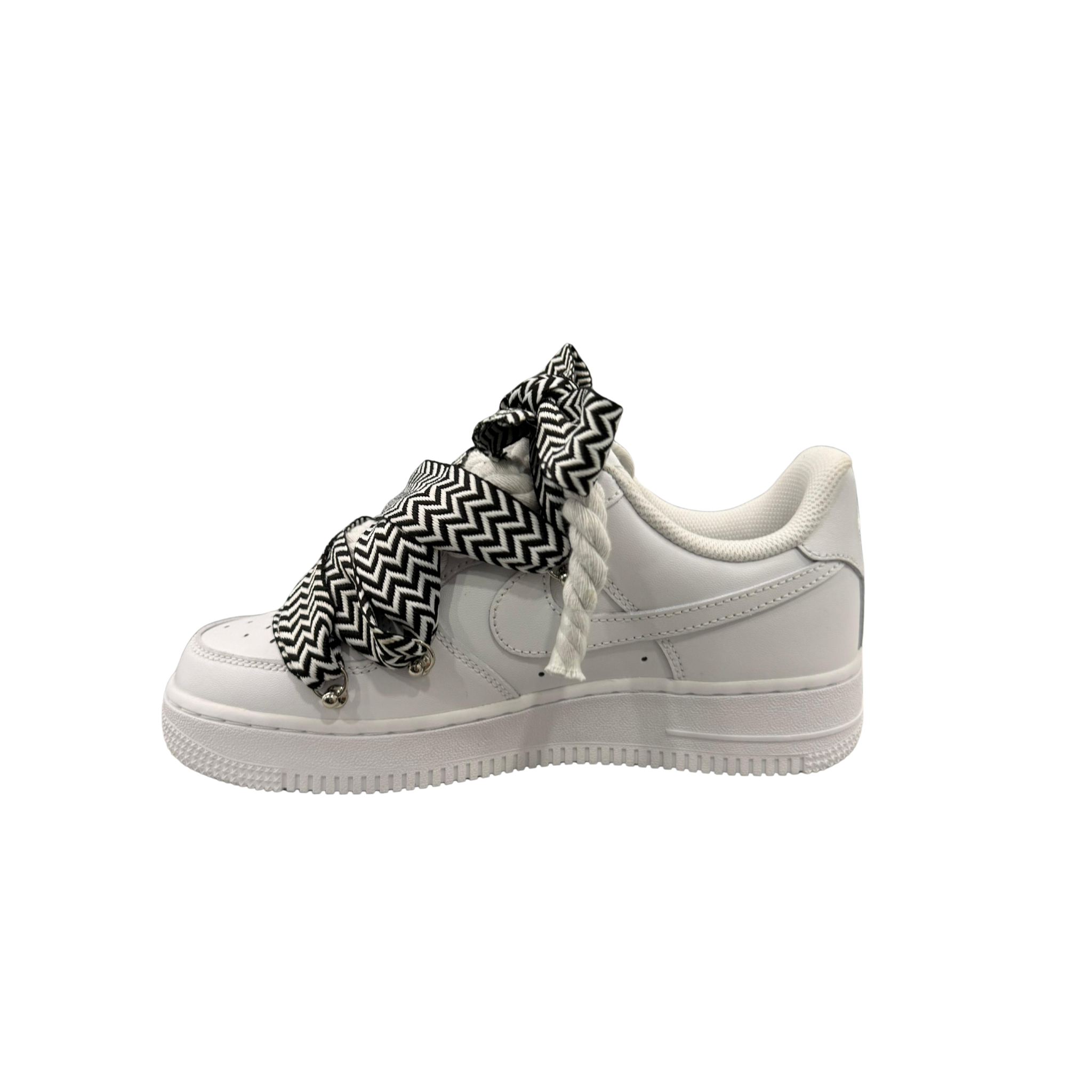 NIKE AIR FORCE 1 WHITE ROPE LACES LANV* GREY
