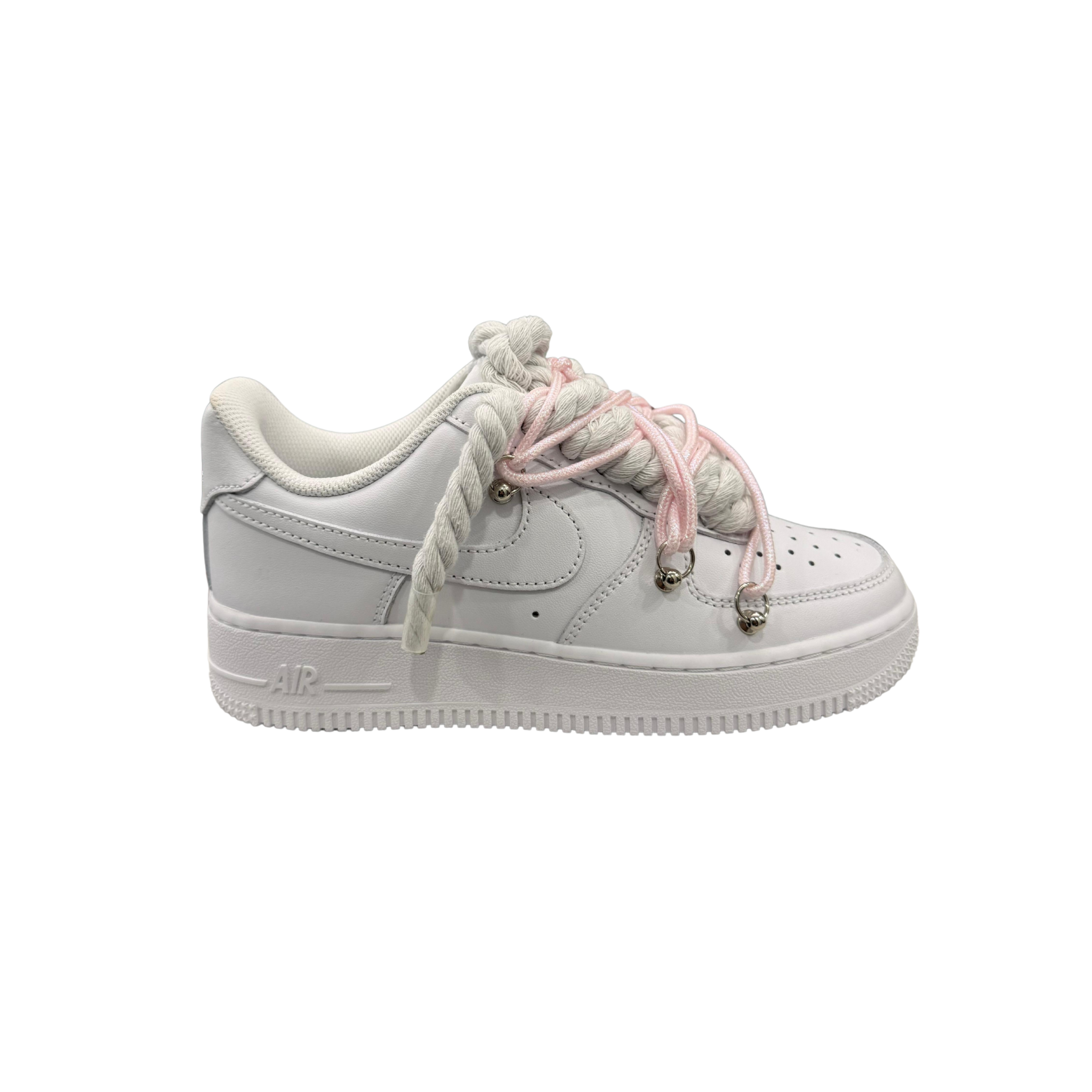 AIR FORCE 1 ROPE LACES WHITE MOD OF* PINK