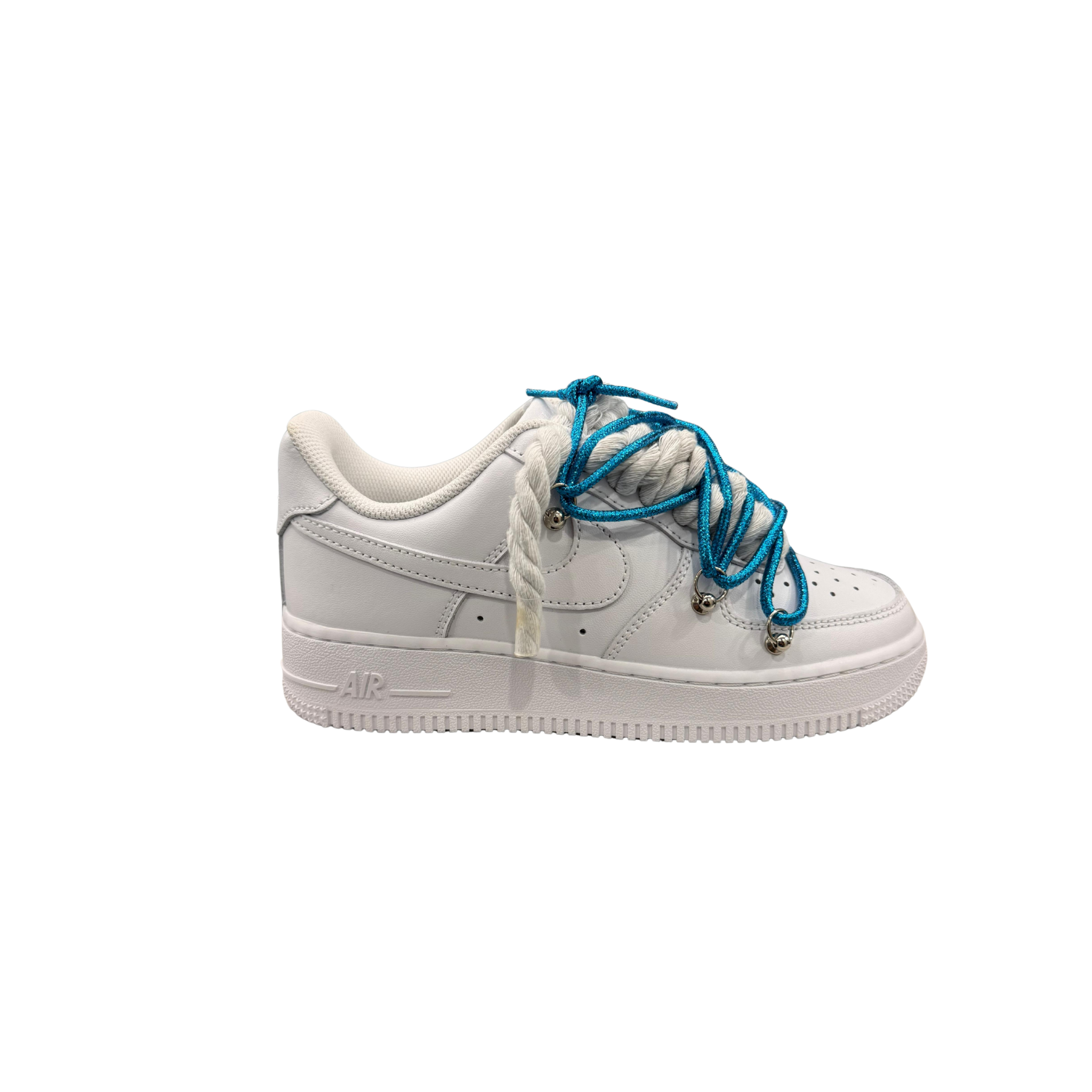 AIR FORCE 1 ROPE LACES WHITE MOD OF* BLU