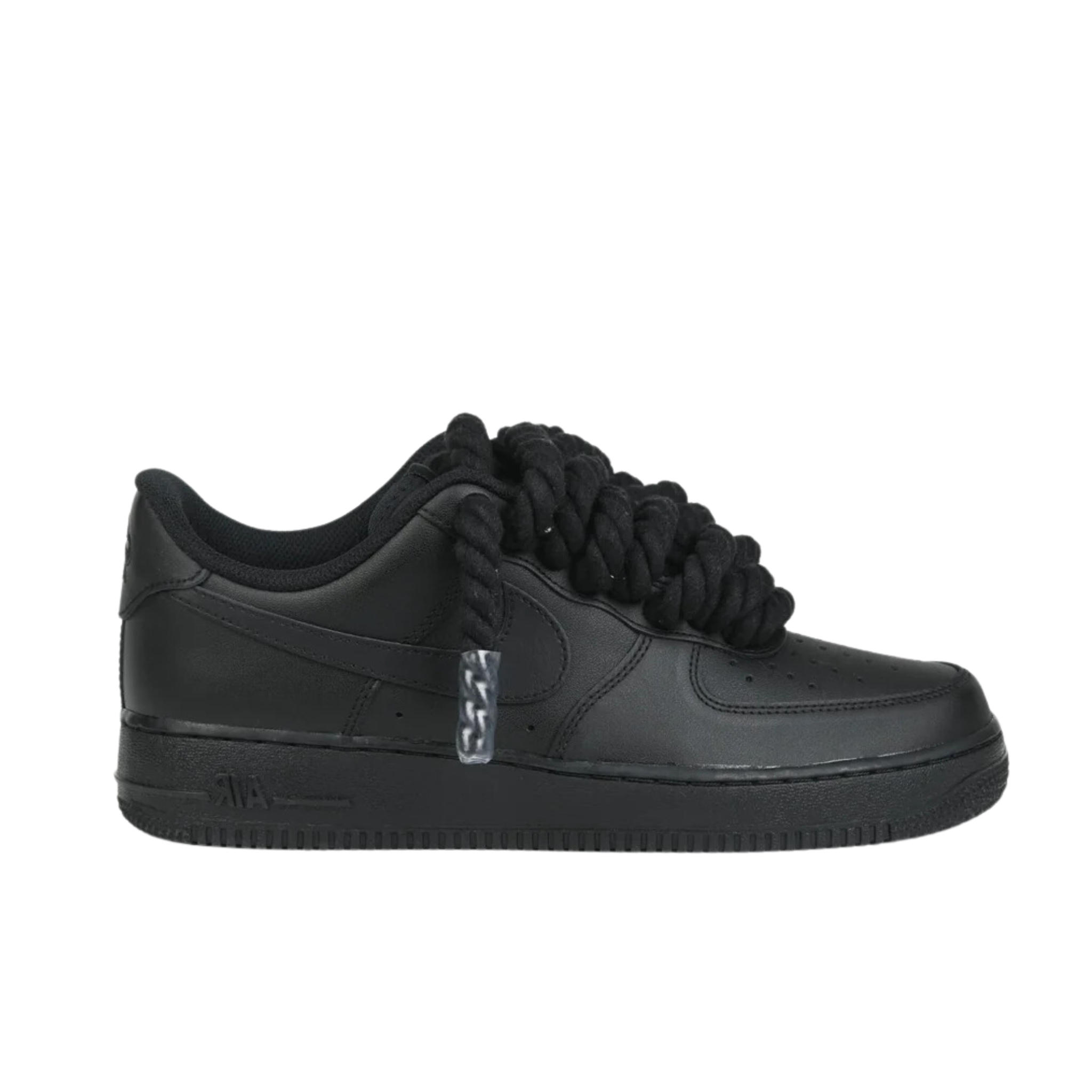 NIKE AIR FORCE 1 BLACK ROPE LACES BLACK