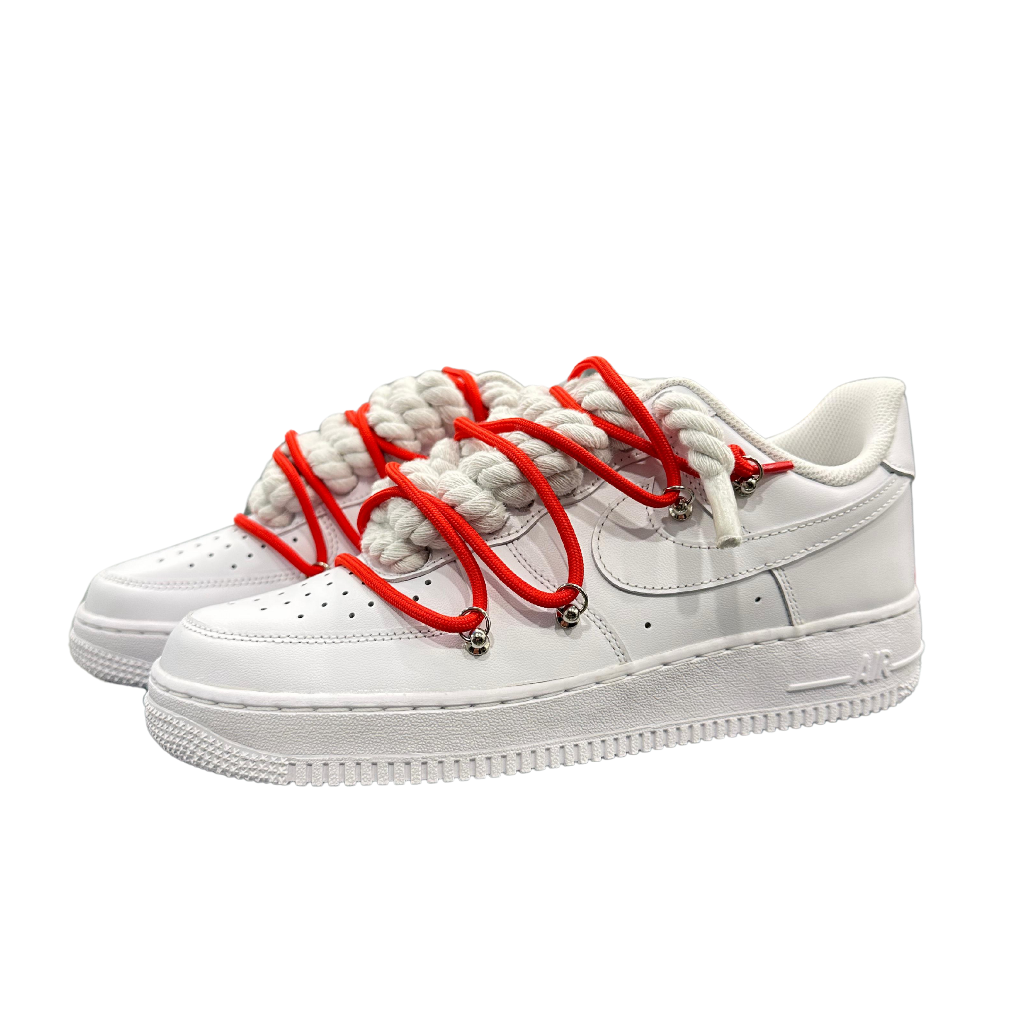 AIR FORCE 1 ROPE LACES WHITE MOD OF* ROSSO