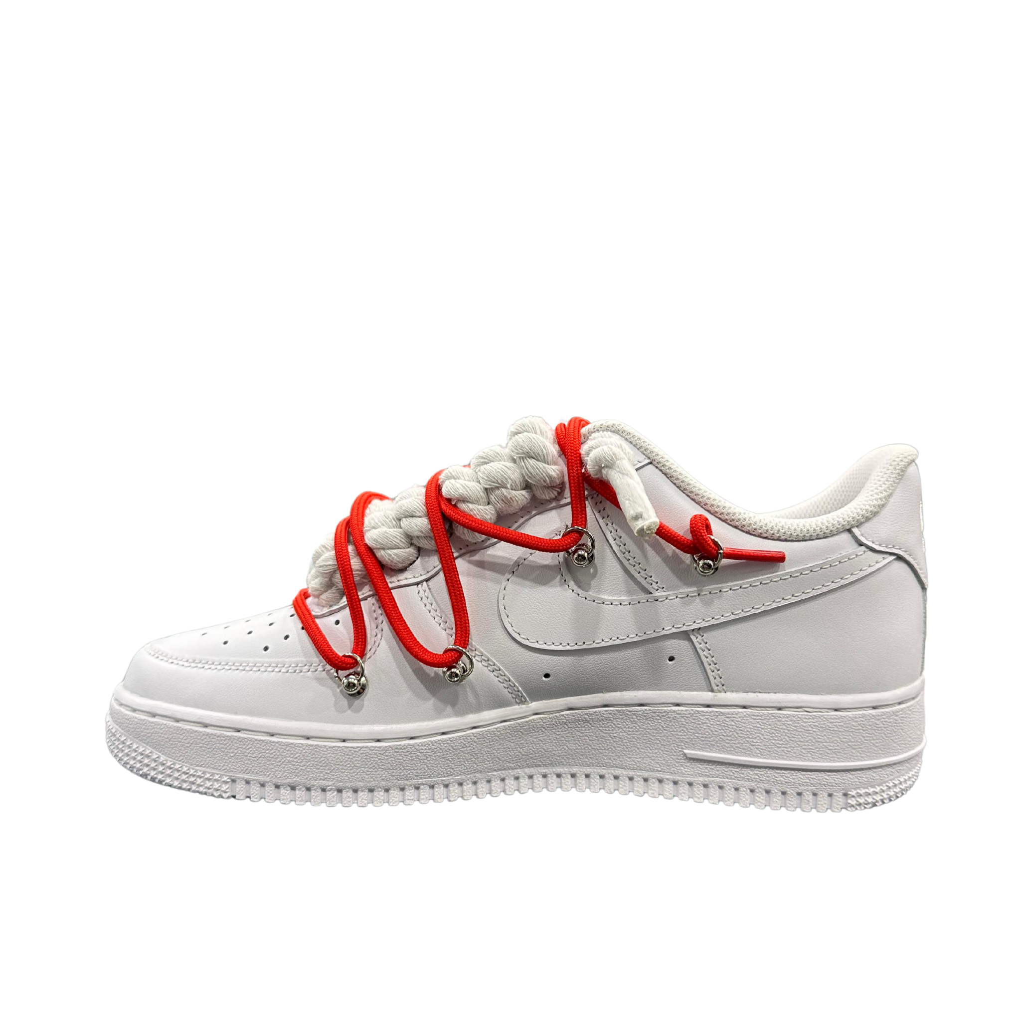 AIR FORCE 1 ROPE LACES WHITE MOD OF* ROSSO
