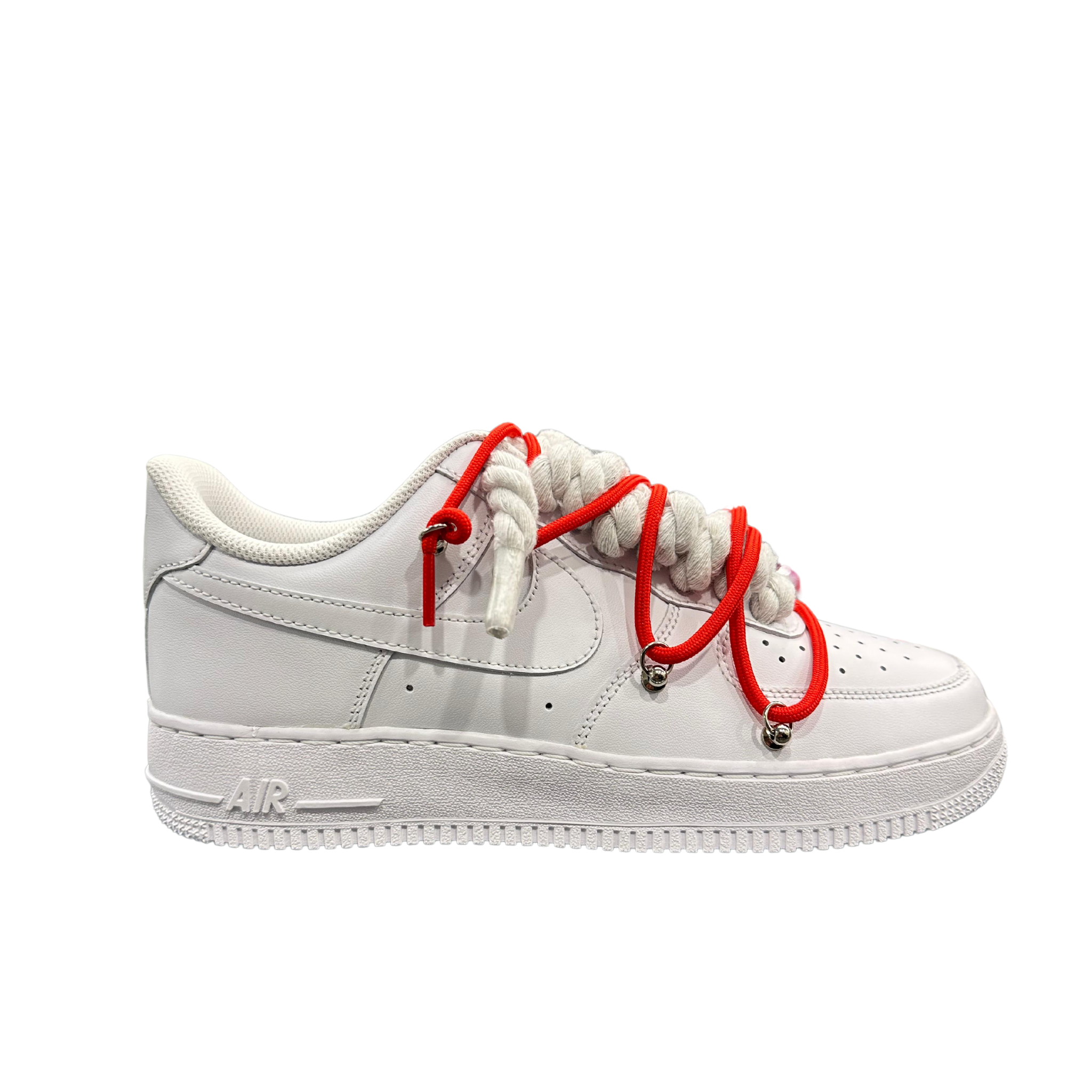 AIR FORCE 1 ROPE LACES WHITE MOD OF* ROSSO
