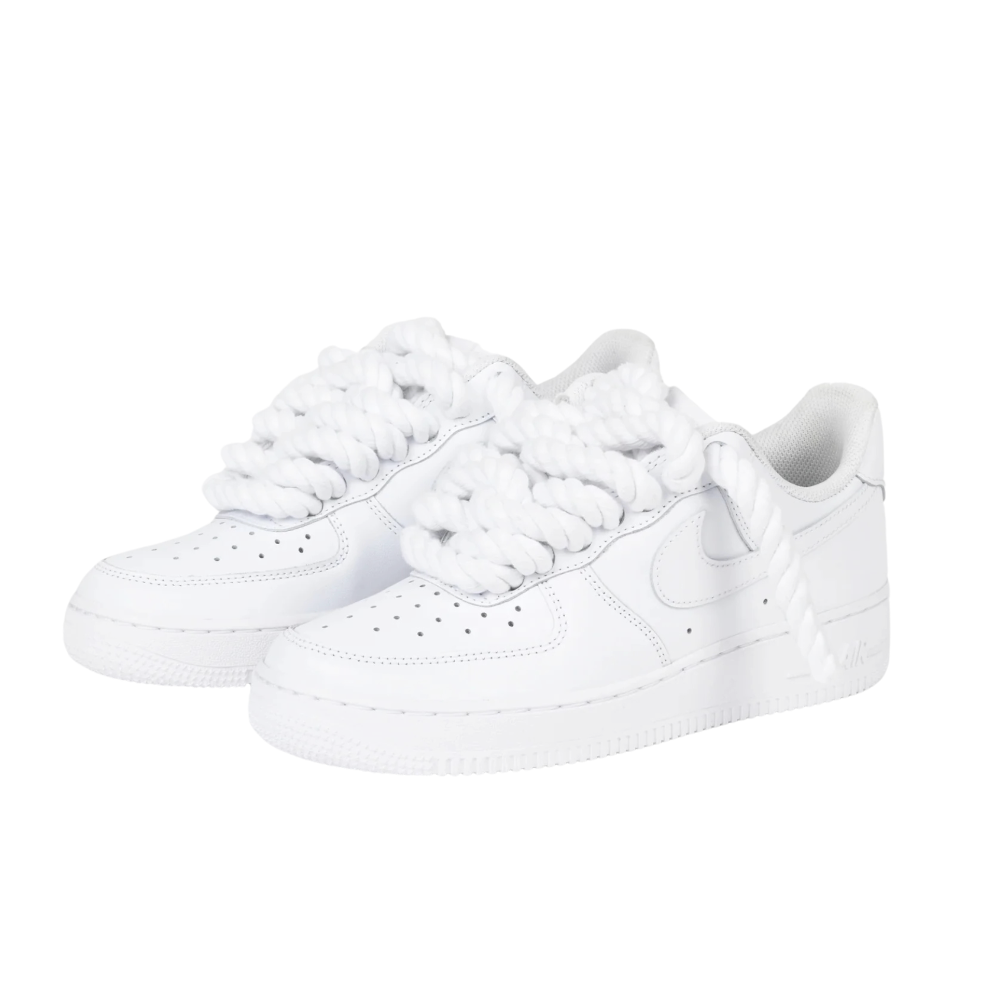 NIKE AIR FORCE 1 WHITE ROPE LACES WHITE