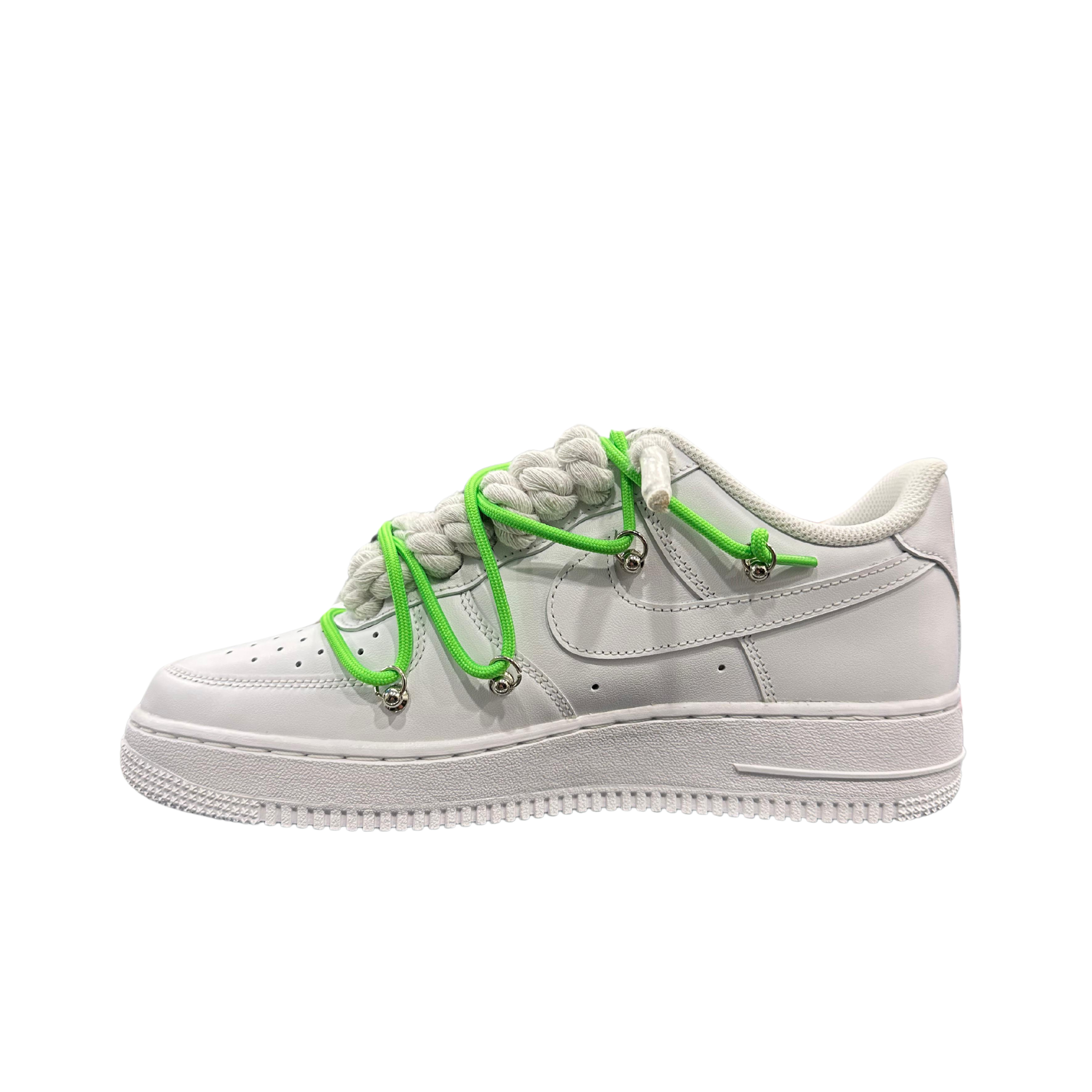 AIR FORCE 1 ROPE LACES WHITE MOD OF* VERDE