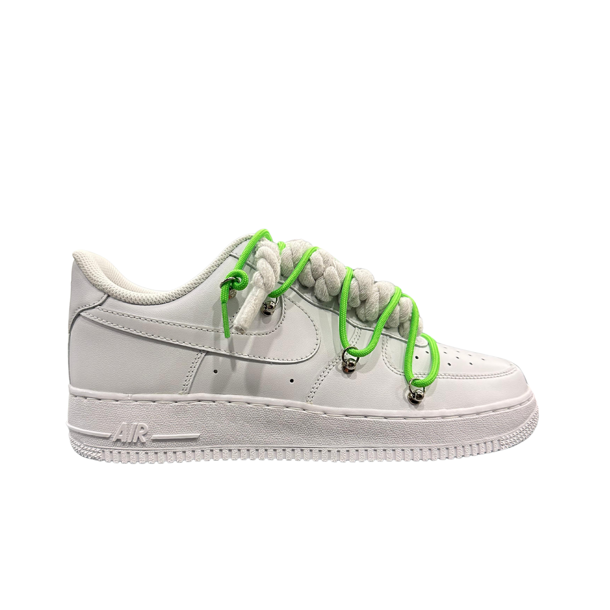 AIR FORCE 1 ROPE LACES WHITE MOD OF* VERDE