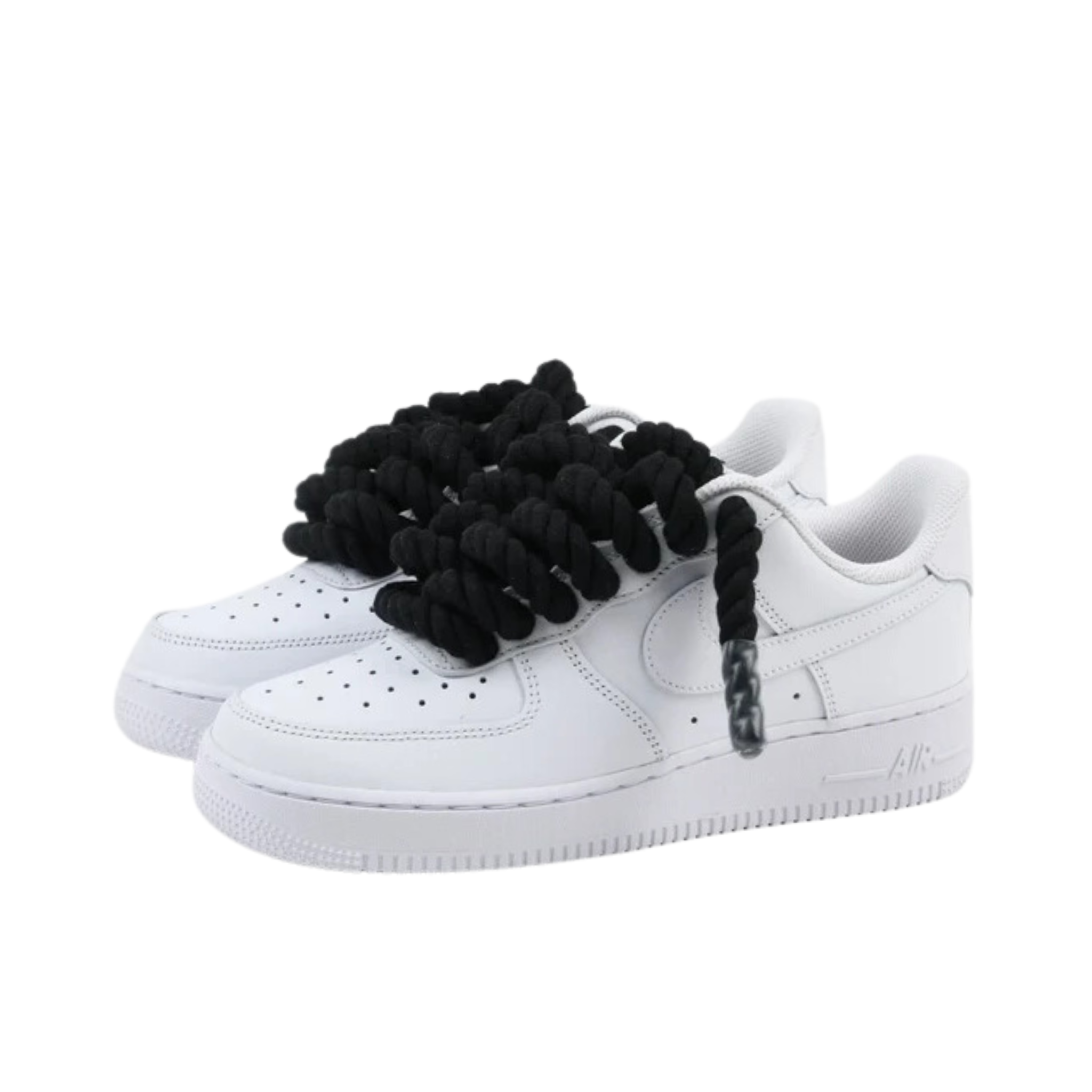 NIKE AIR FORCE 1 WHITE ROPE LACES BLACK