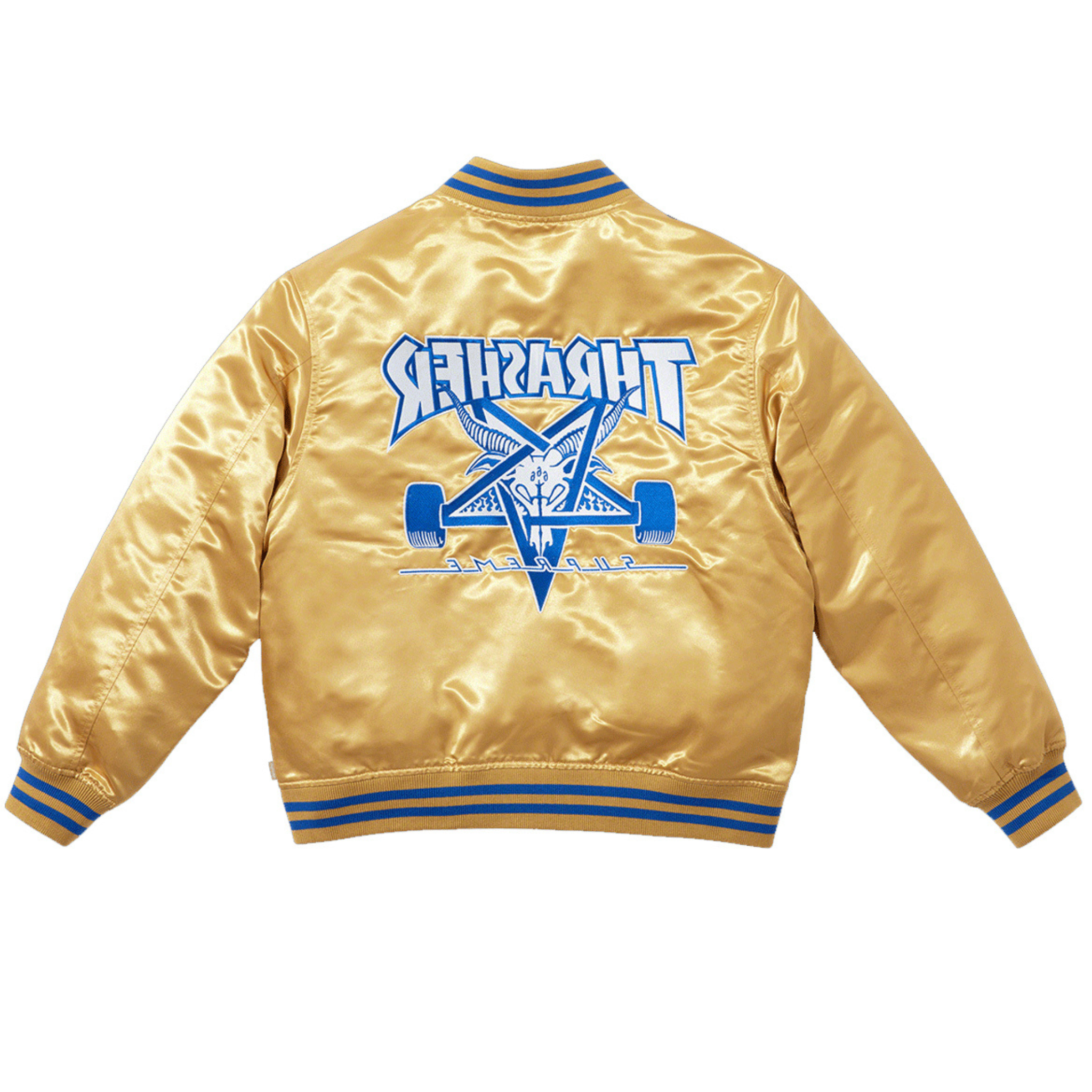 GOLDEN BOMBER JACKET - SUPREME / TRASHER