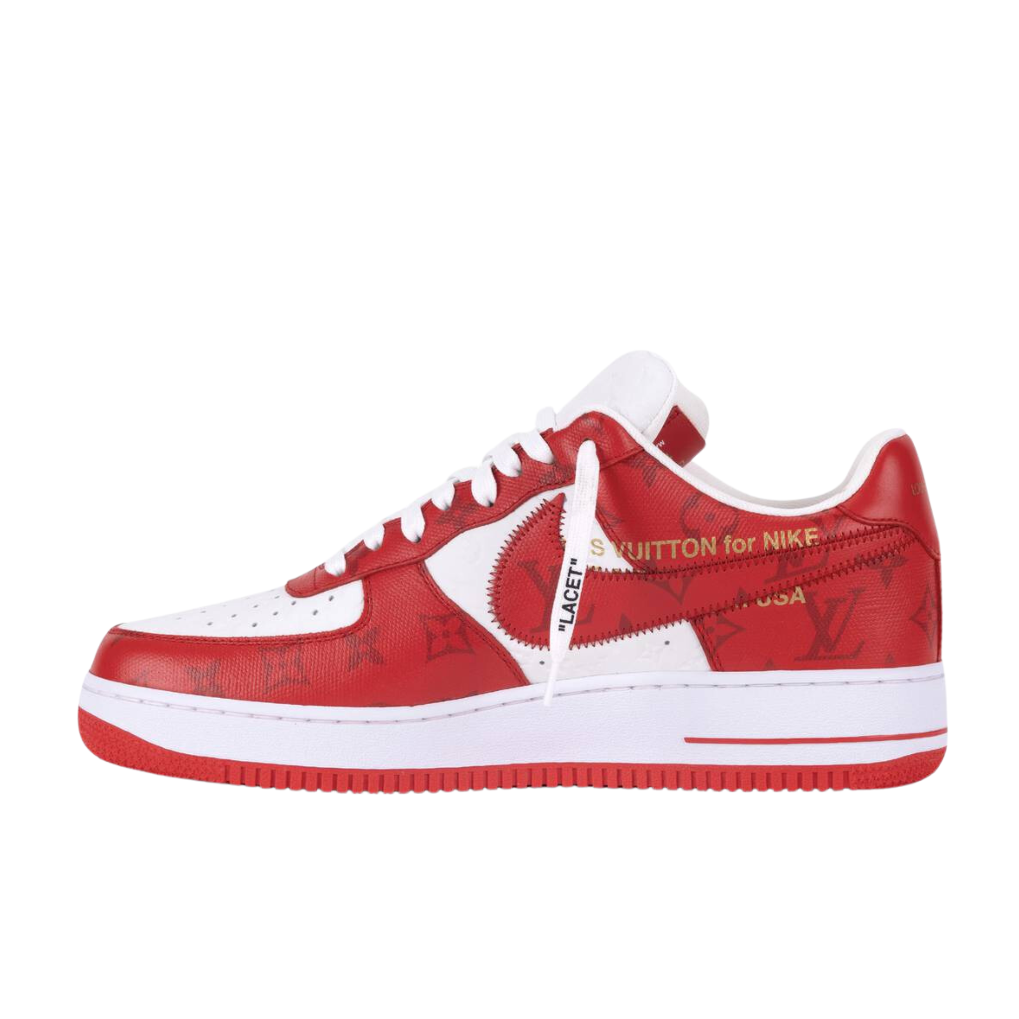 Louis Vuitton Nike Air Force 1 White Red