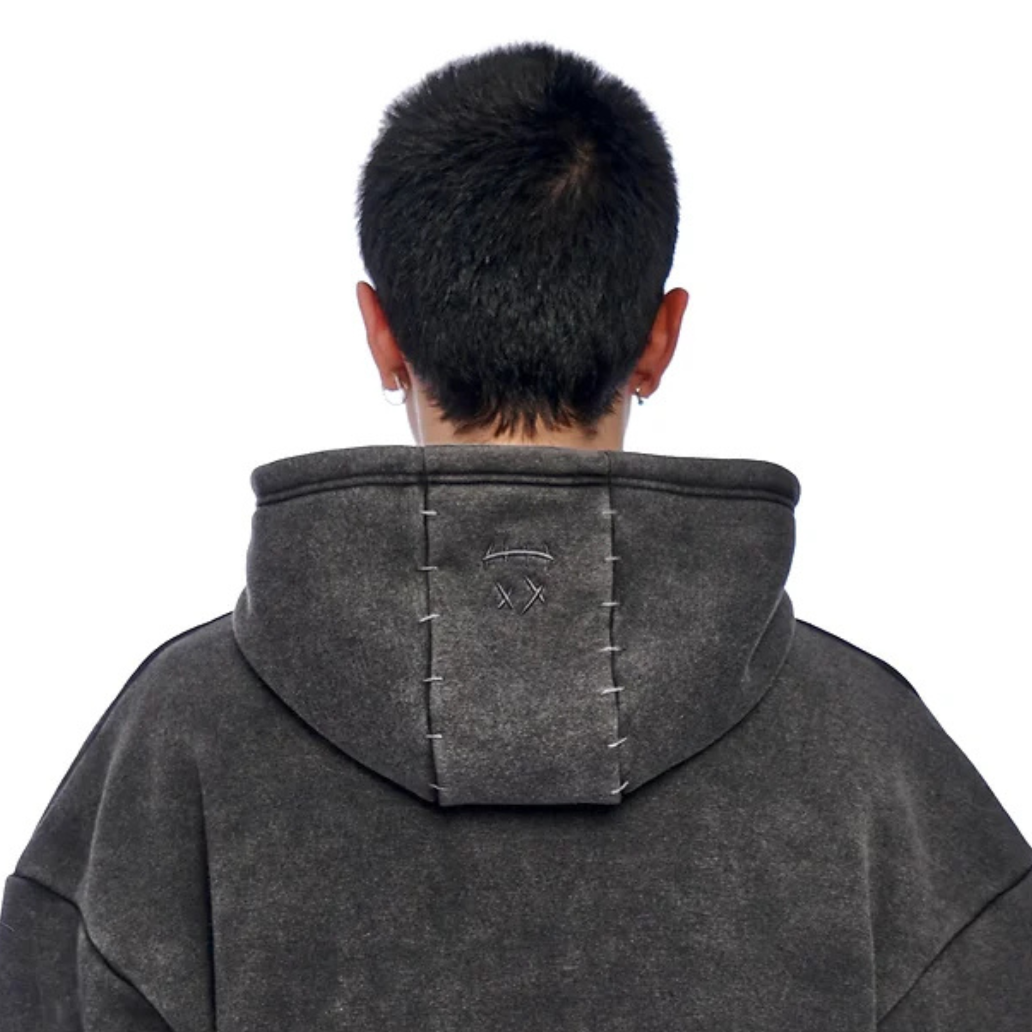 WASHED BRUTALIST HOODIE - CROSSY STUDIOS