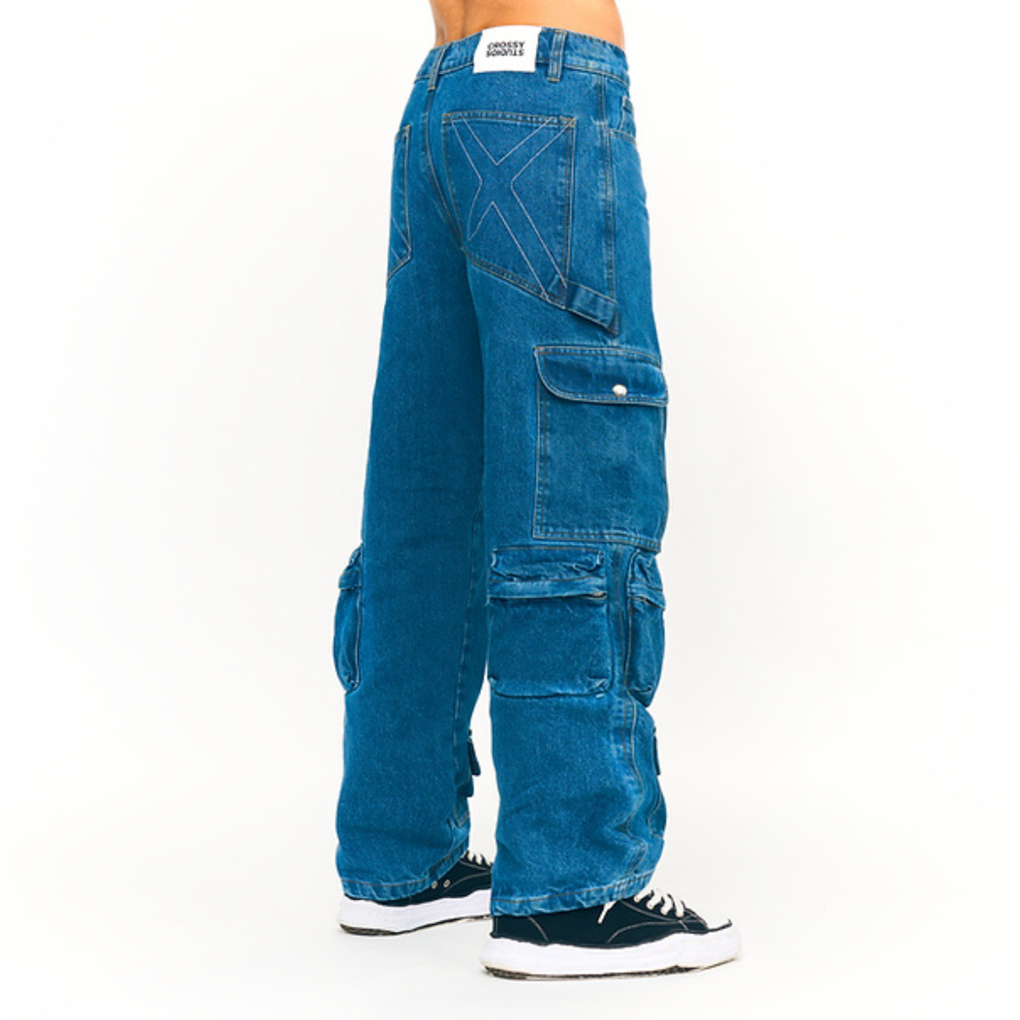BLUE CARGO JEANS - CROSSY STUDIOS