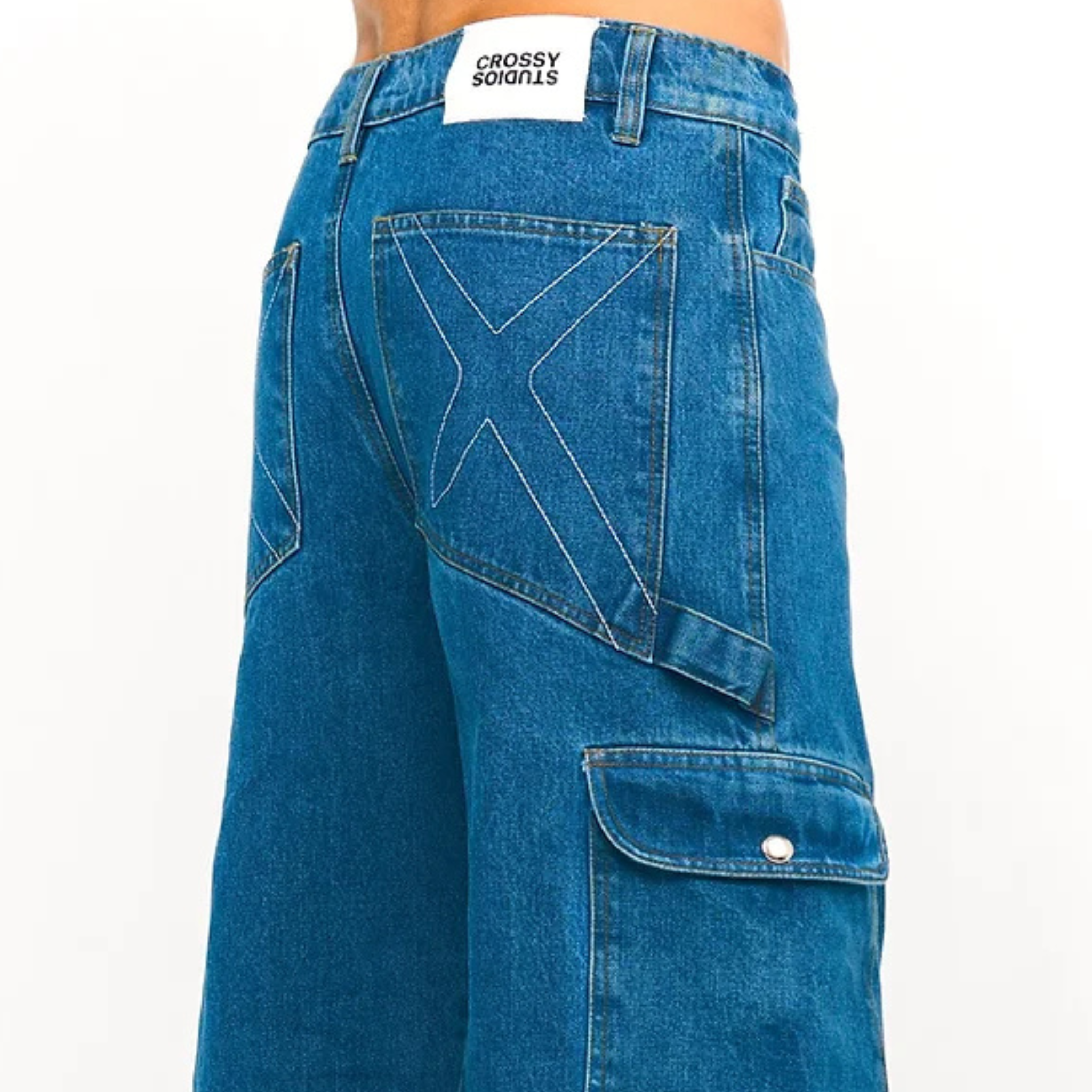 BLUE CARGO JEANS - CROSSY STUDIOS