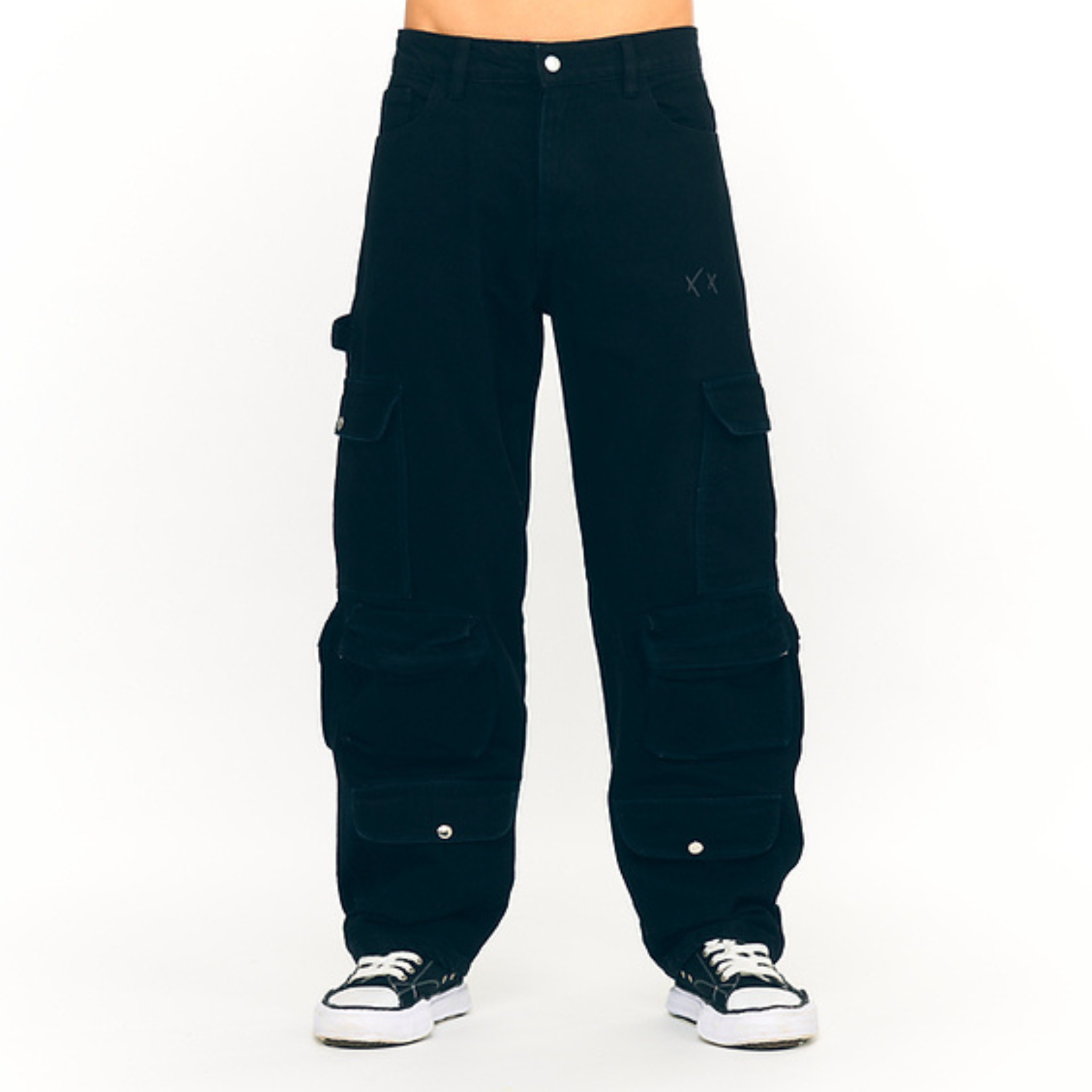 BLACK CARGO JEANS - CROSSY STUDIO