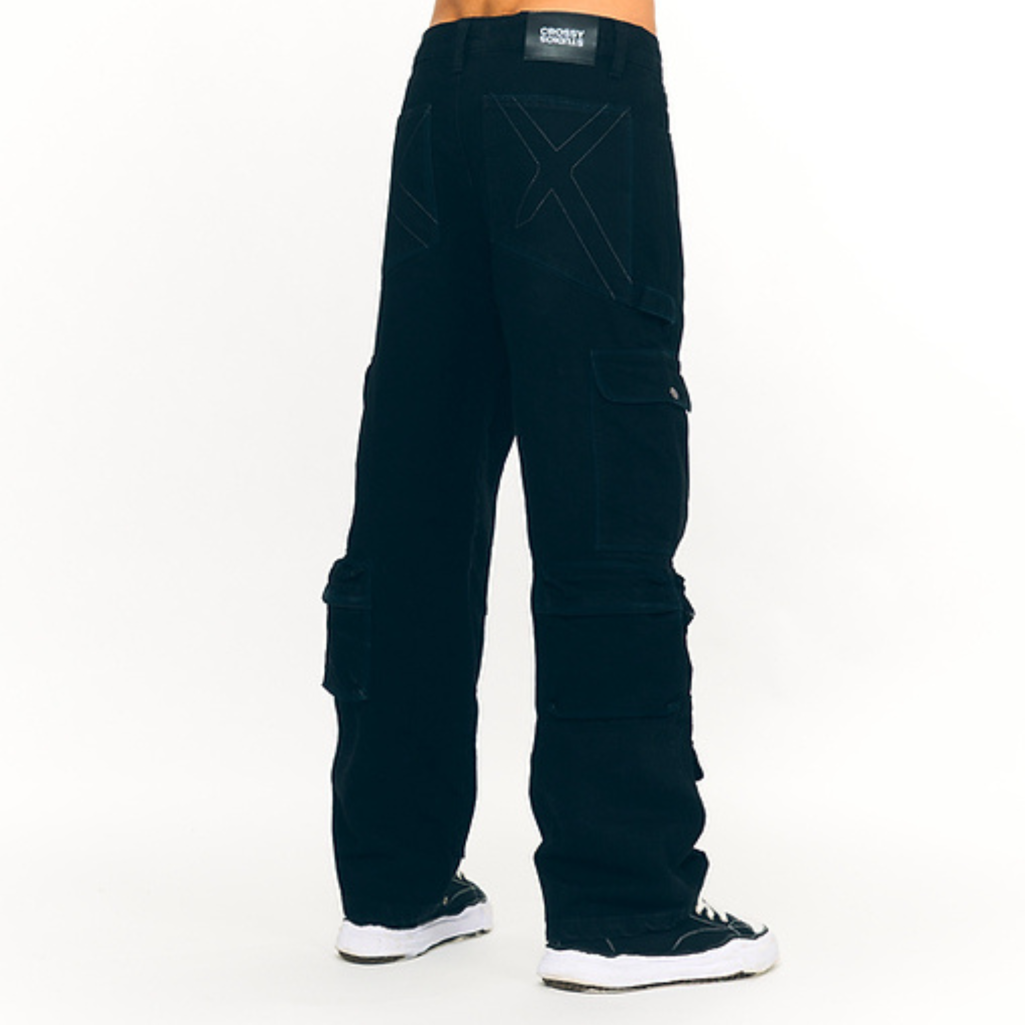 BLACK CARGO JEANS - CROSSY STUDIO