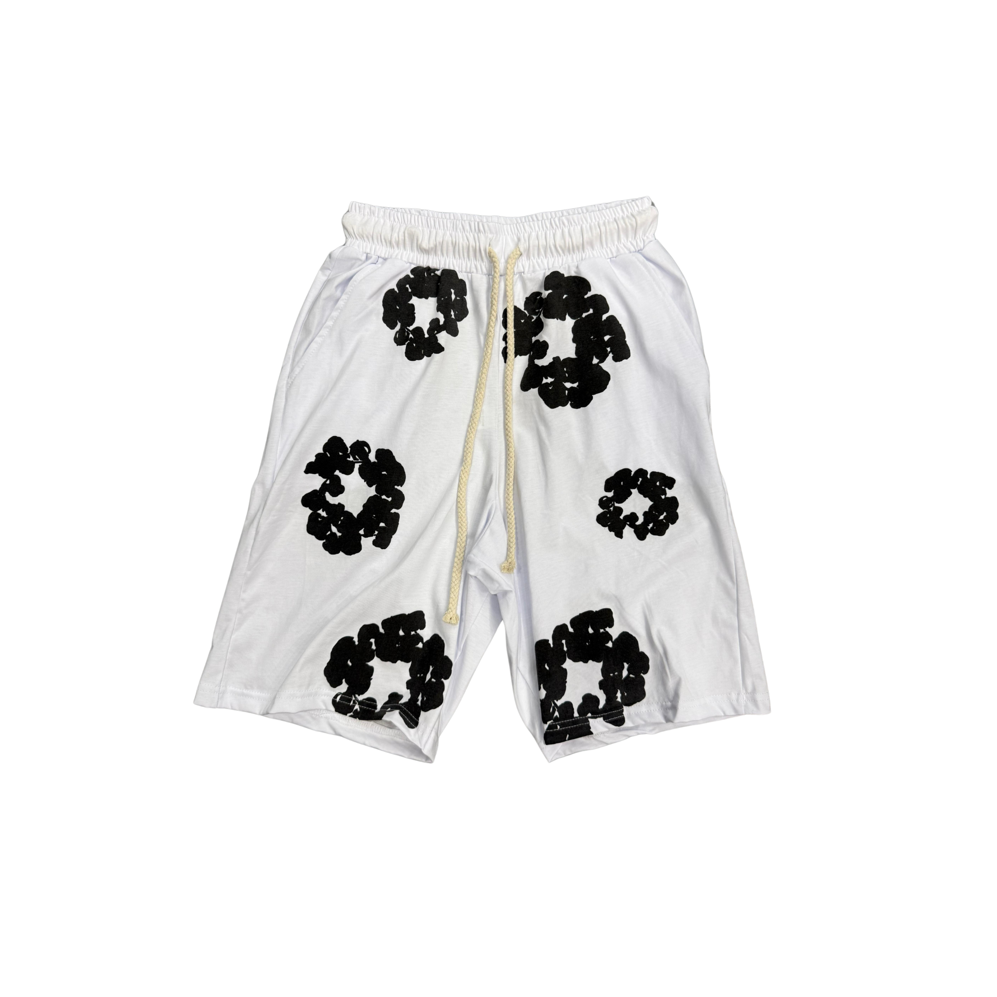 Deni* Tear* White Shorts