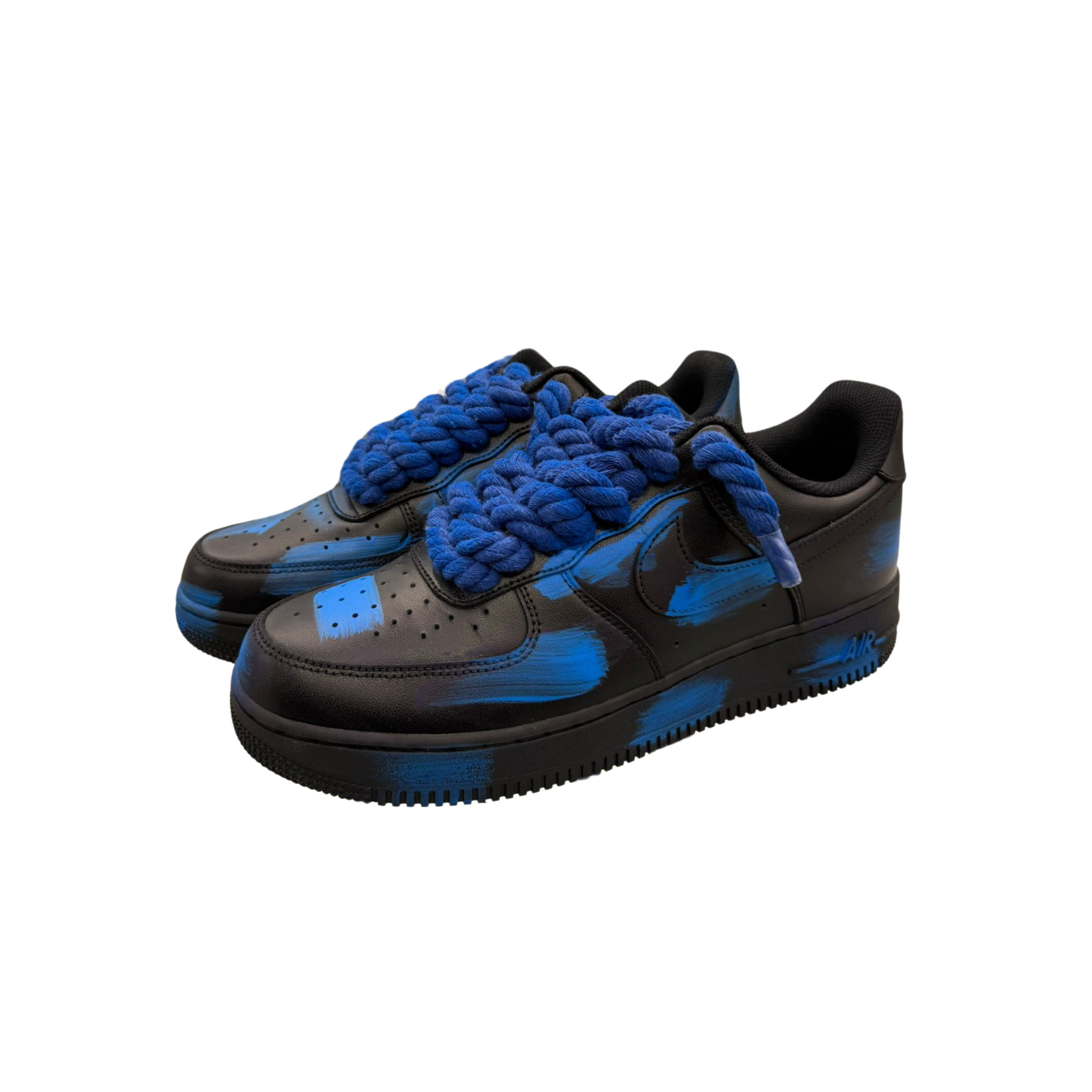 NIKE AIR FORCE 1 BLACK ROPE LACES BLU LIMITED EDITION