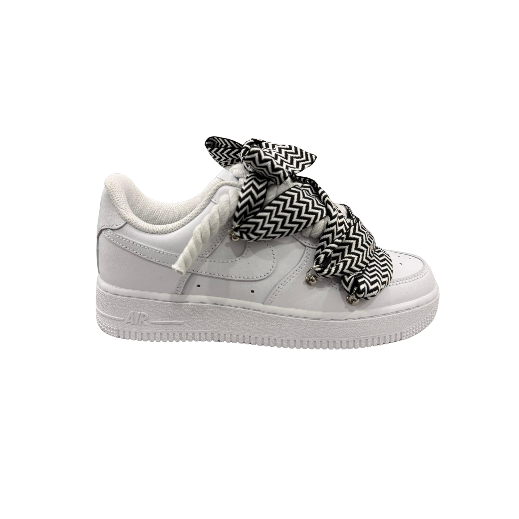 NIKE AIR FORCE 1 WHITE ROPE LACES LANV* GREY