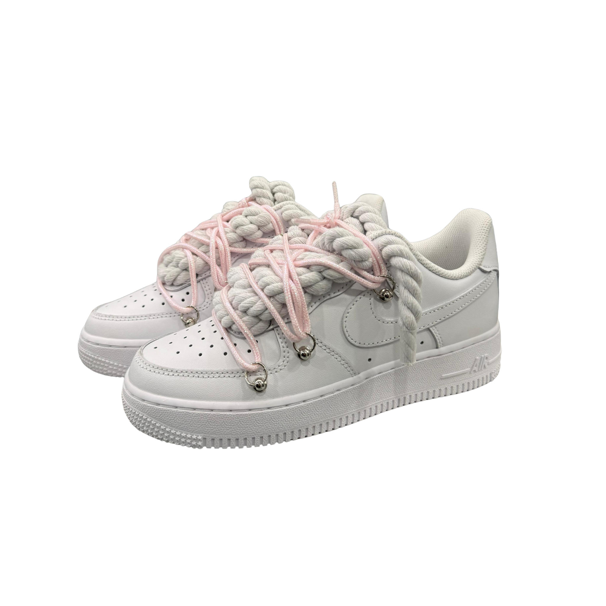 AIR FORCE 1 ROPE LACES WHITE MOD OF* PINK