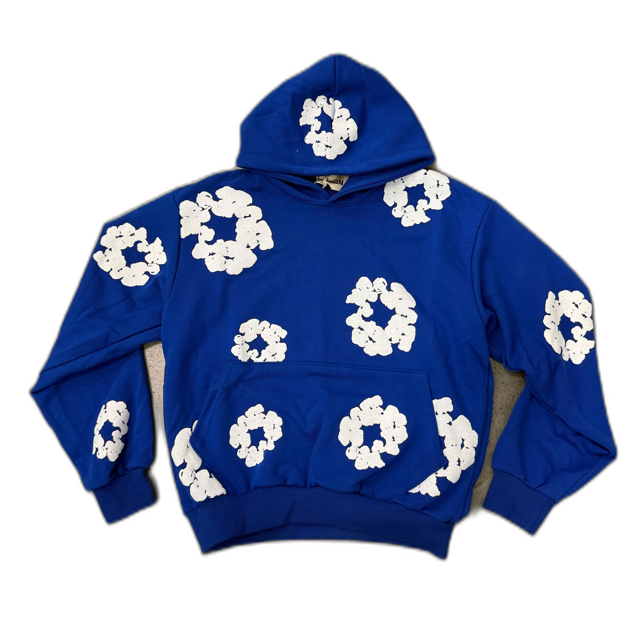 Blue Hoodie Mod. Deni* Tear*