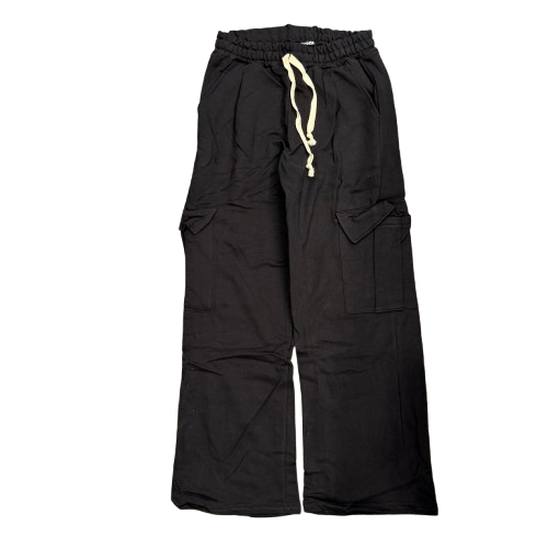 Basic Cargo Black Sweatpants