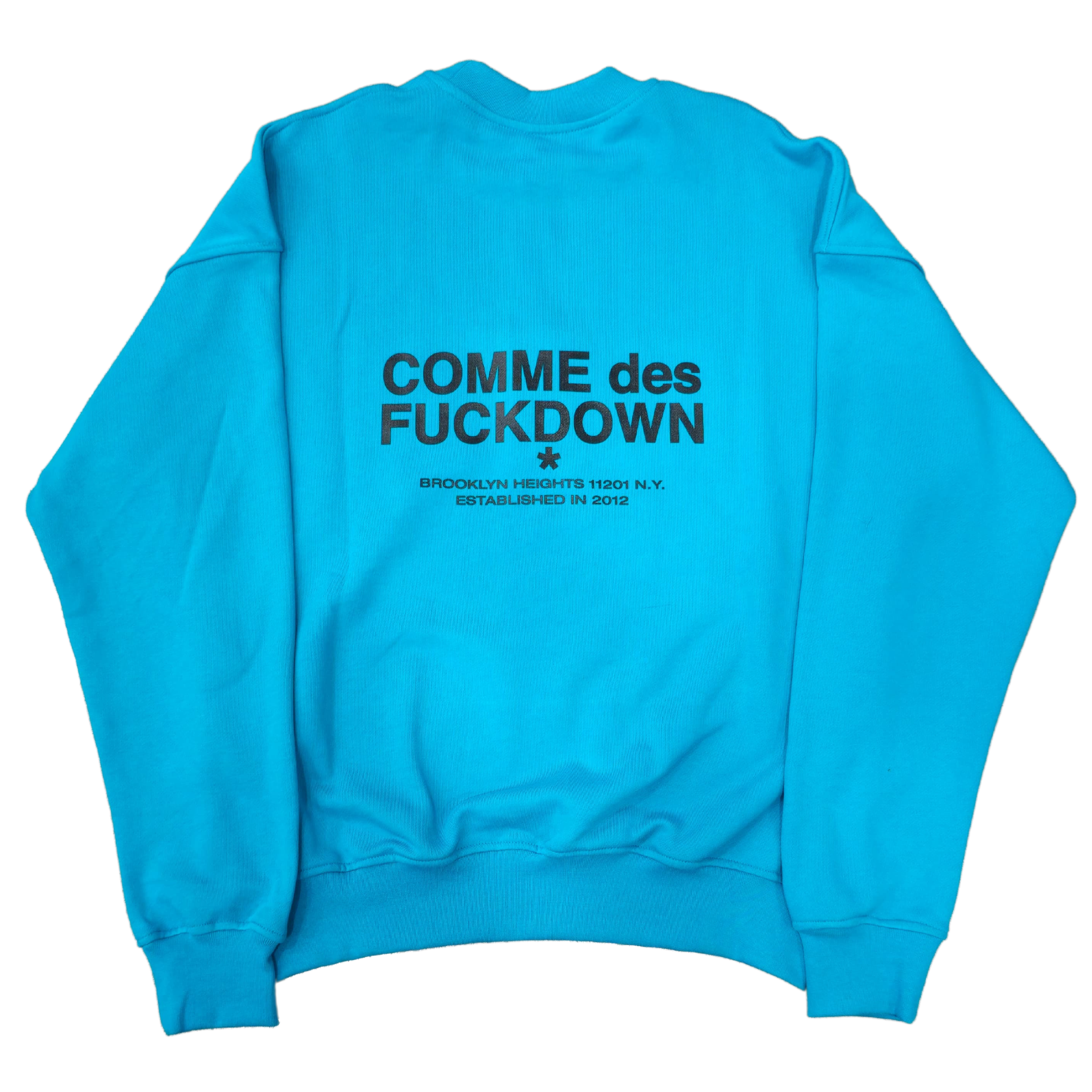 BASIC CREWNECK SWEATSHIRT CYAN - COMME DES FUCKDOWN