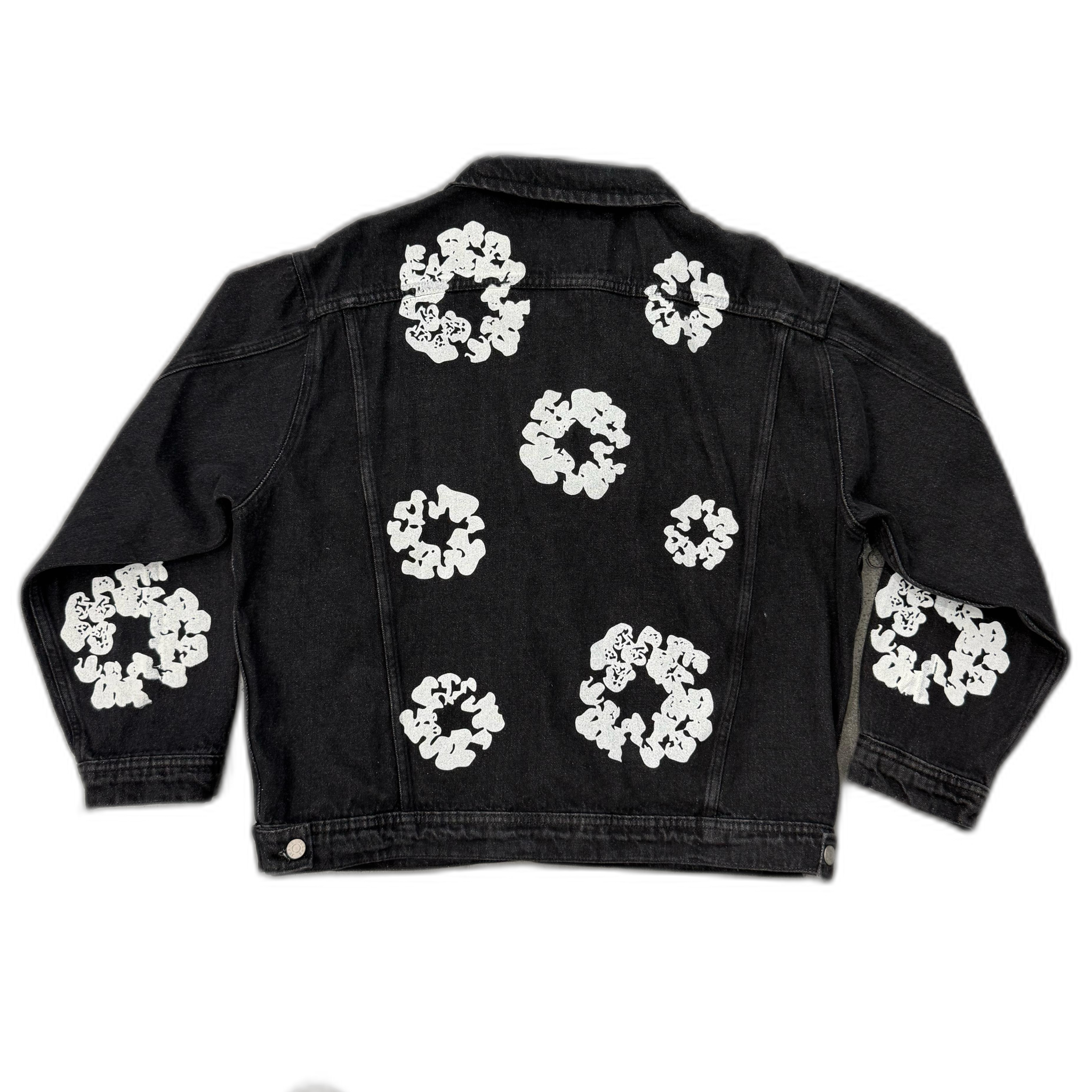 Black Jeans Jacket Mod. Deni* Tear*