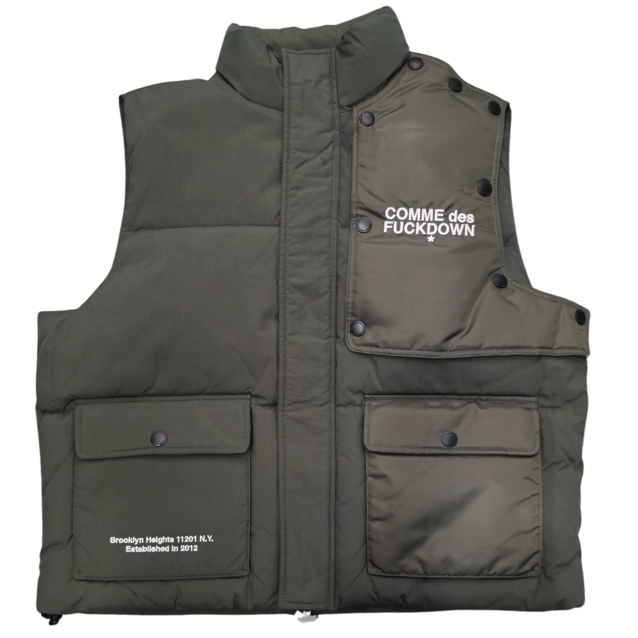 SLEEVELESS URBAN JACKET GREEN - COMME DES FUCKDOWN