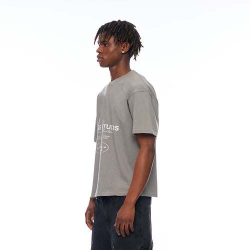 FRONT DESIGN T-SHIRT GREY - CROSSY STUDIOS