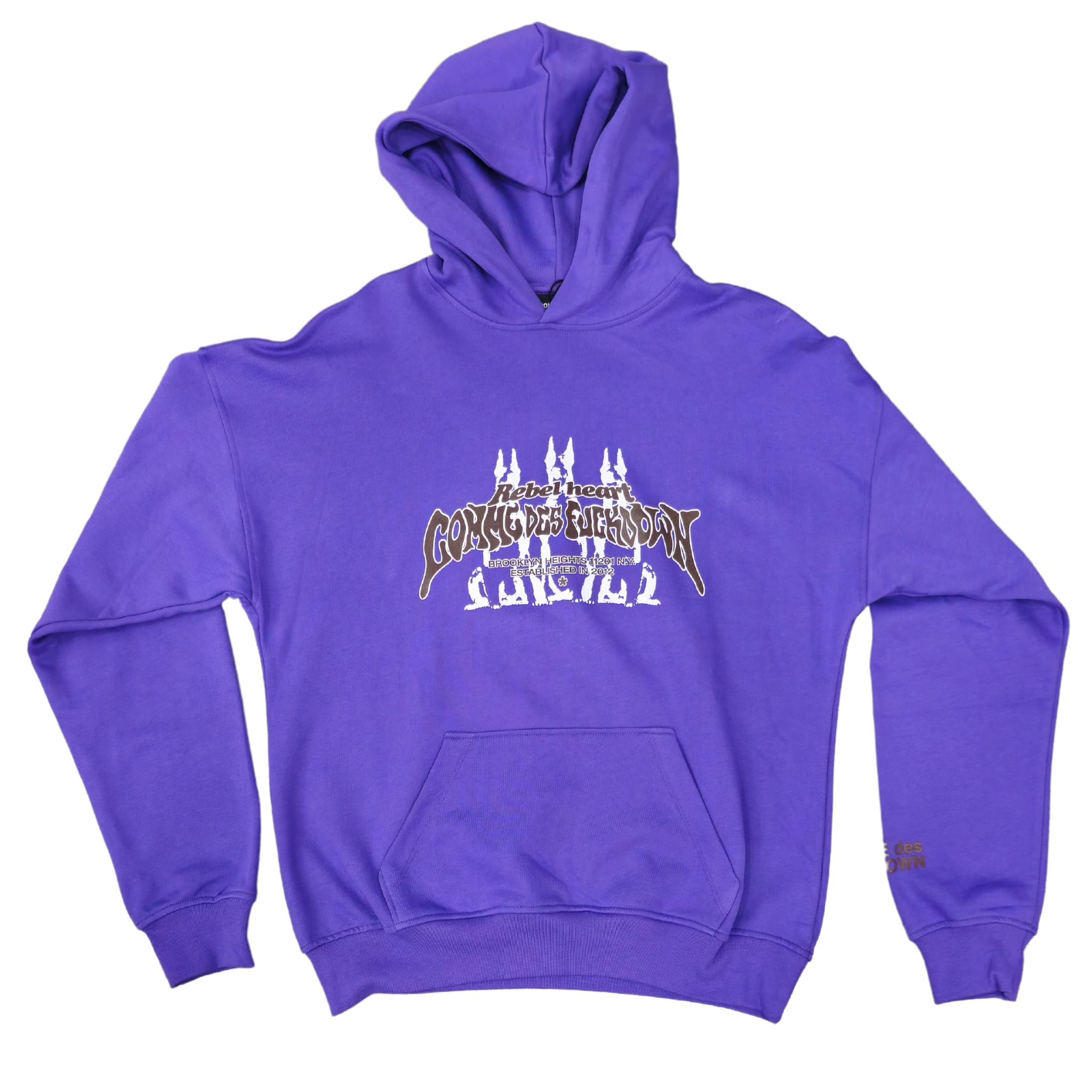 DOBERMAN REBEL HEARTH HOODIE PURPLE - COMME DES FUCKDOWN