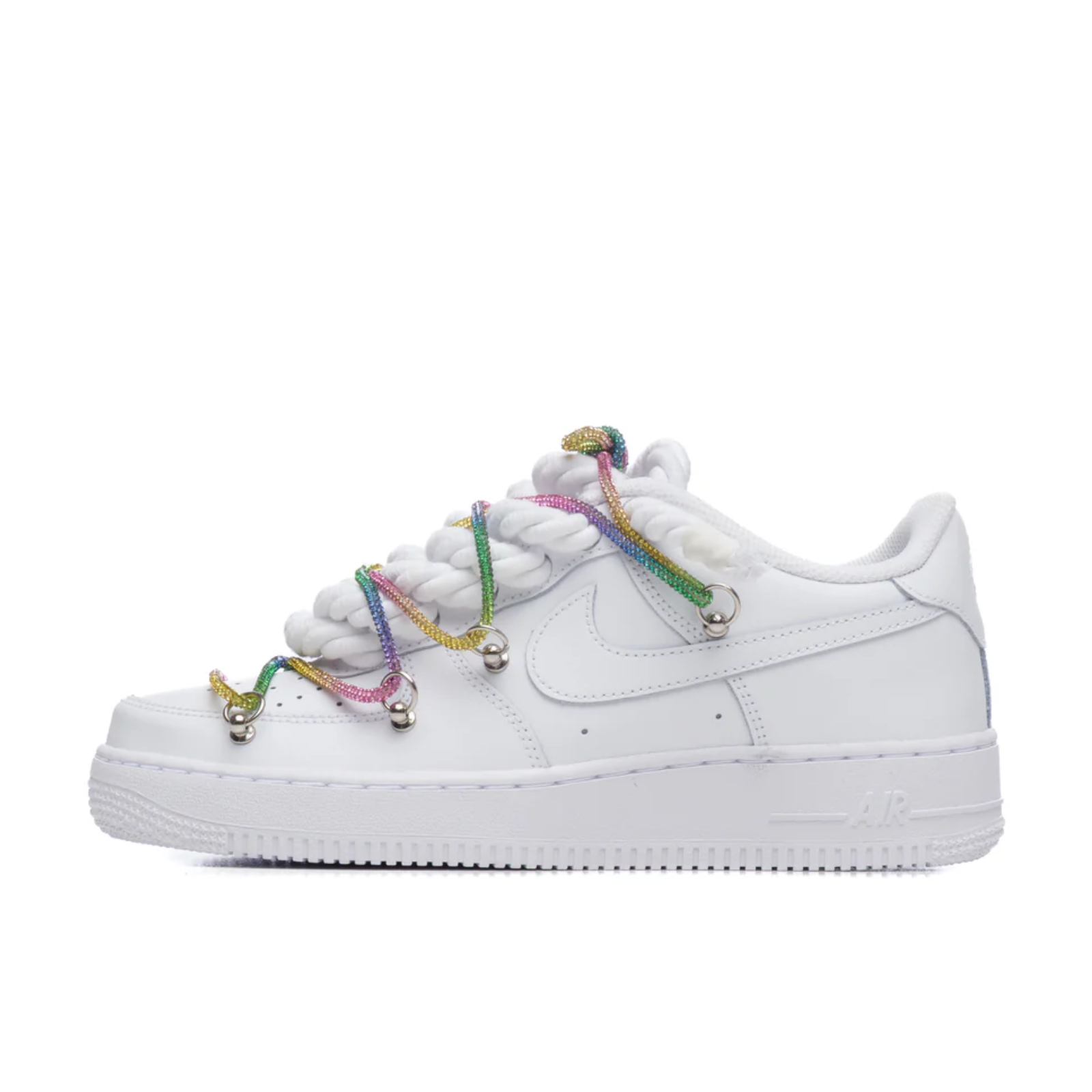 Air Force Rope Laces Swarovski Rainbow