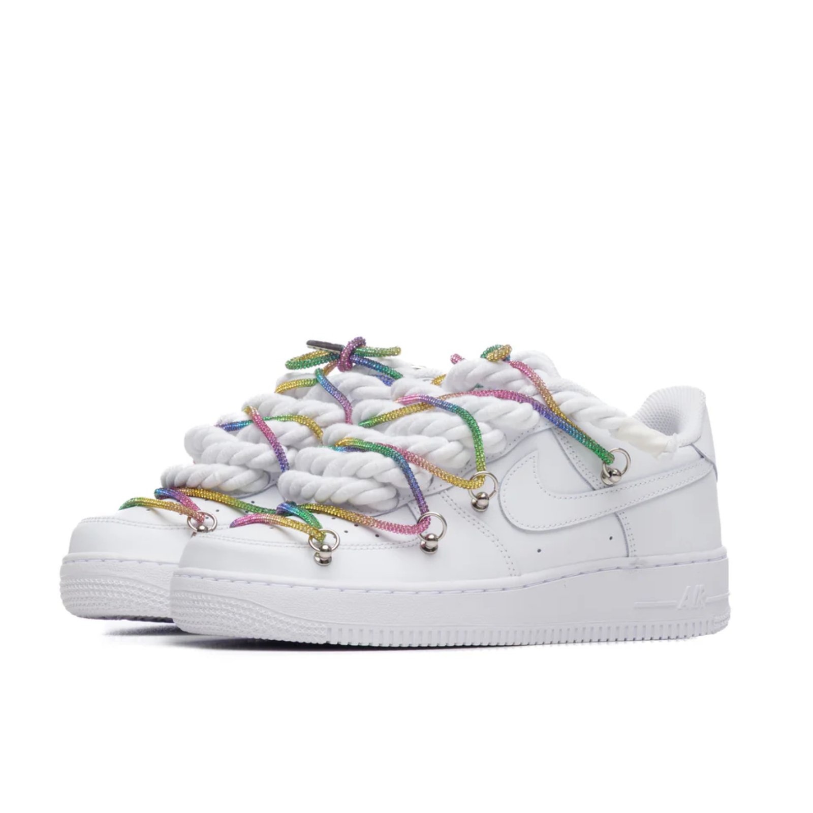 Air Force Rope Laces Swarovski Rainbow