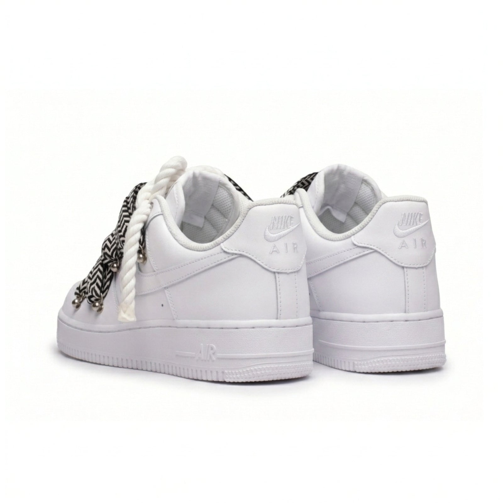 Air Force 1 Custom "Rope Laces Lanvin" Black & White