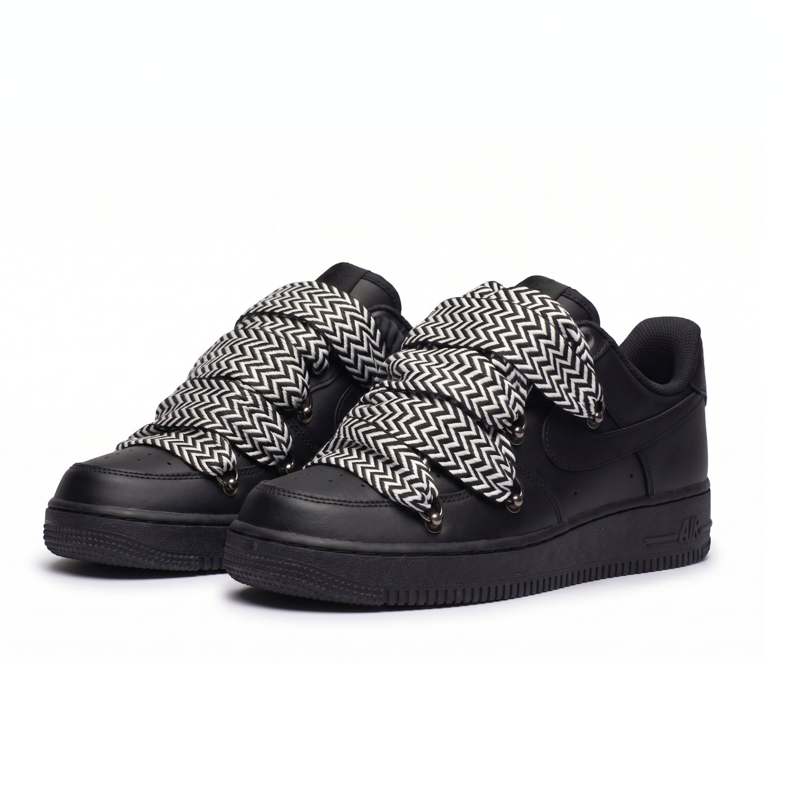 Air Force 1 Custom "Rope Laces Lanvin" Black & White