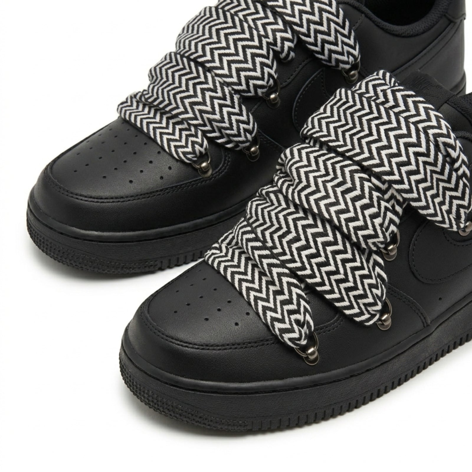 Air Force 1 Custom "Rope Laces Lanvin" Black & White