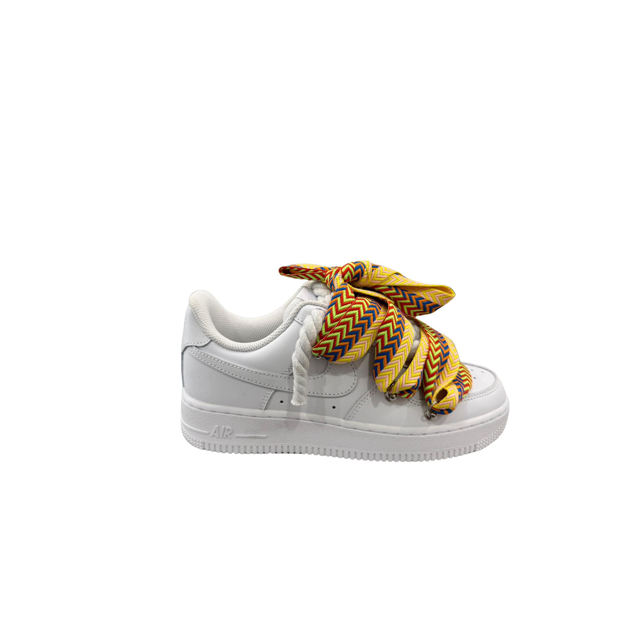 NIKE AIR FORCE 1 WHITE ROPE LACES  LANV* YELLOW