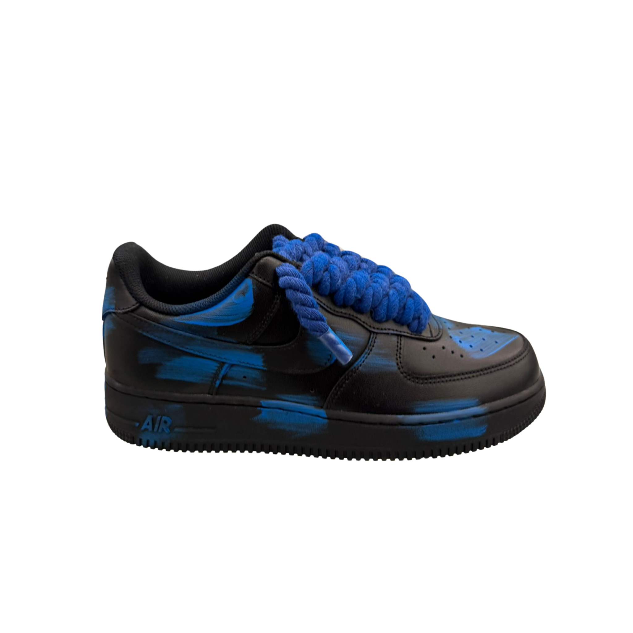 NIKE AIR FORCE 1 BLACK ROPE LACES BLU LIMITED EDITION