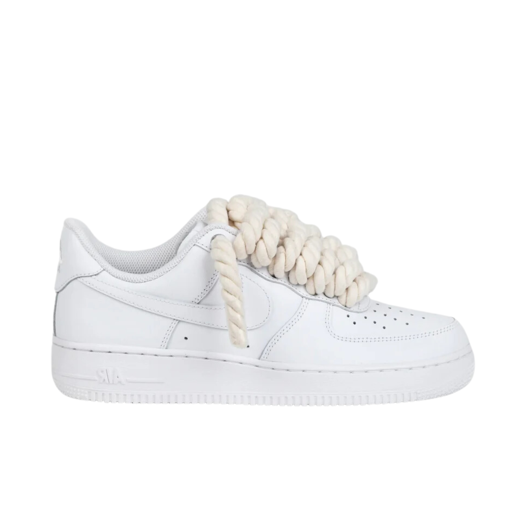 NIKE AIR FORCE 1 WHITE ROPE LACES CORDA BEIGE