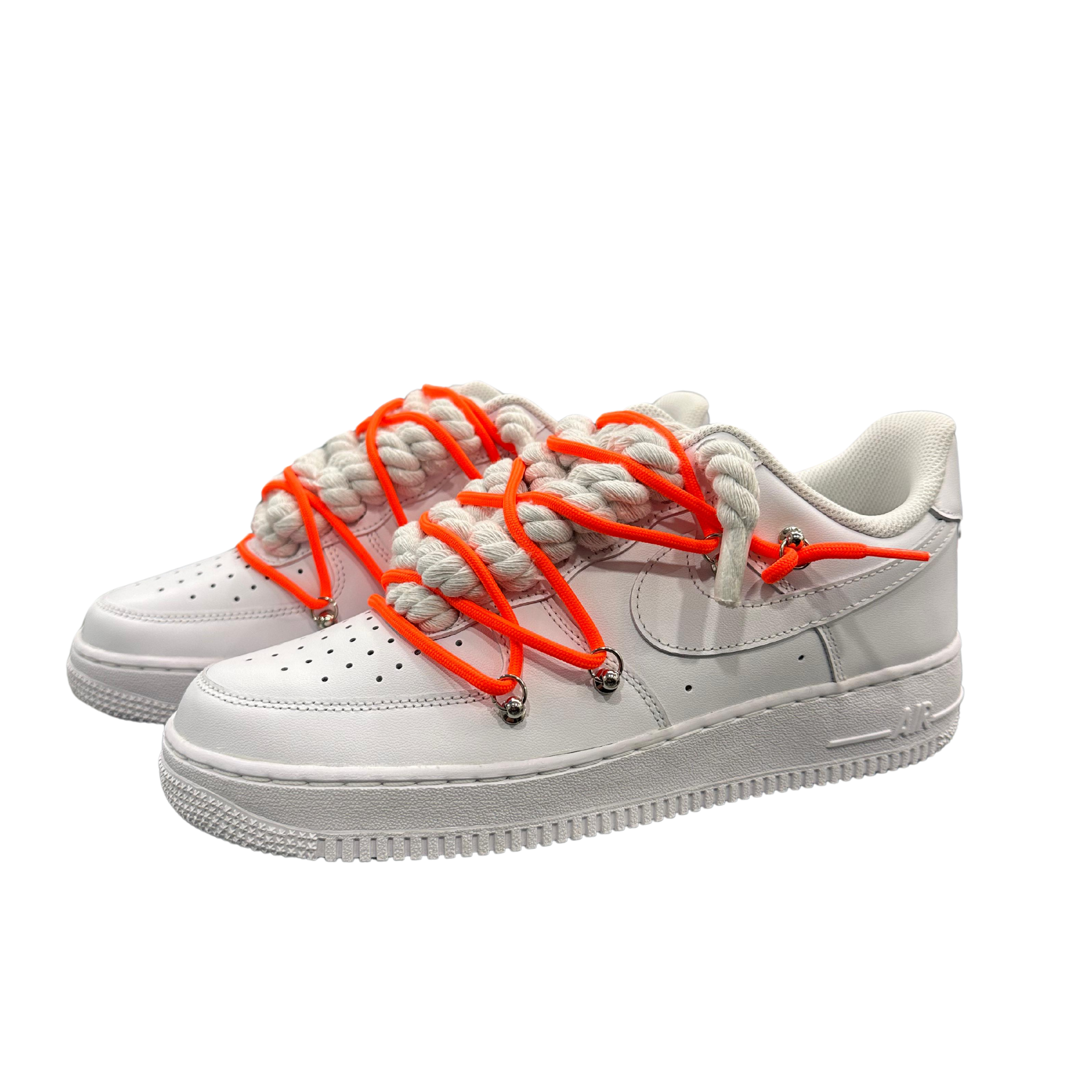AIR FORCE 1 ROPE LACES WHITE MOD OF* ARANCIO