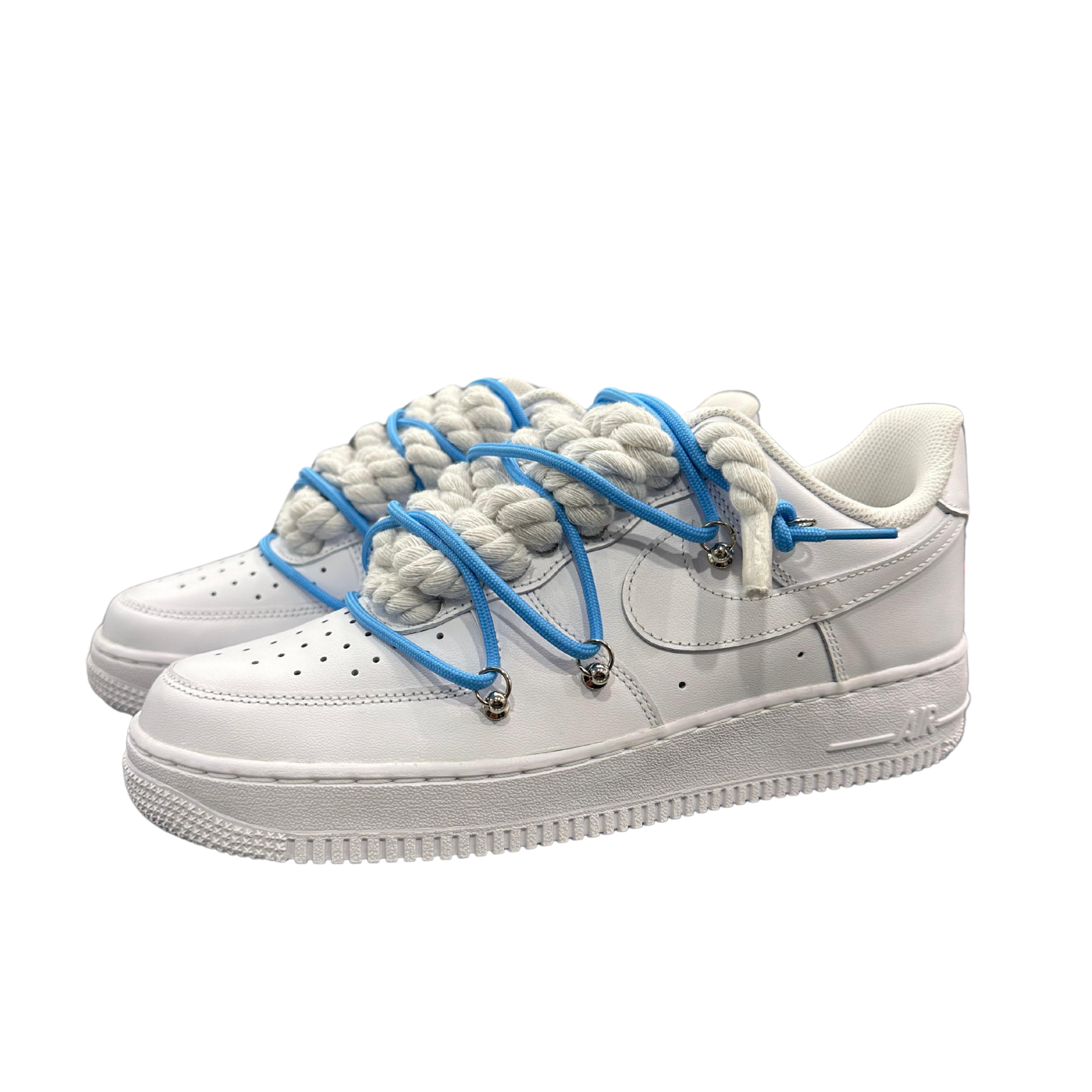 AIR FORCE 1 ROPE LACES WHITE MOD OF* BLU