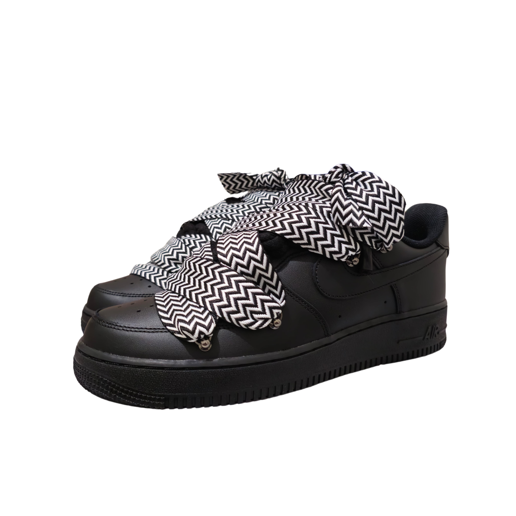 AIR FORCE 1 ROPE LACES BLACK MOD LANV*
