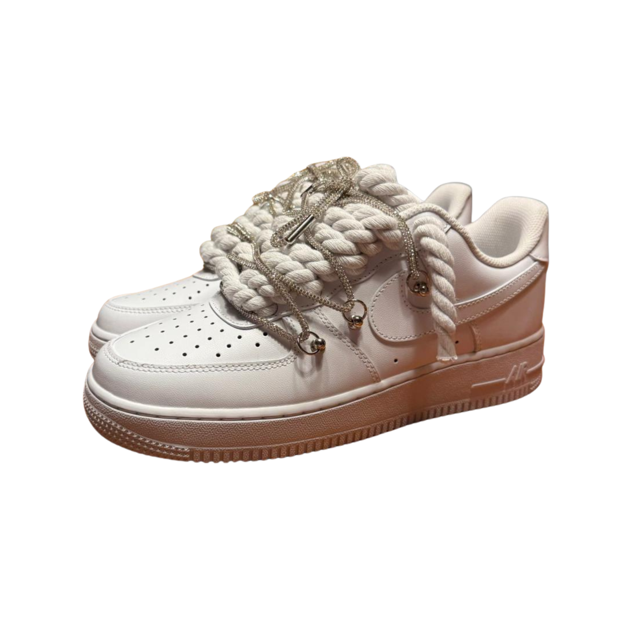 AIR FORCE 1 ROPE LACES WHITE MOD OF* Silver