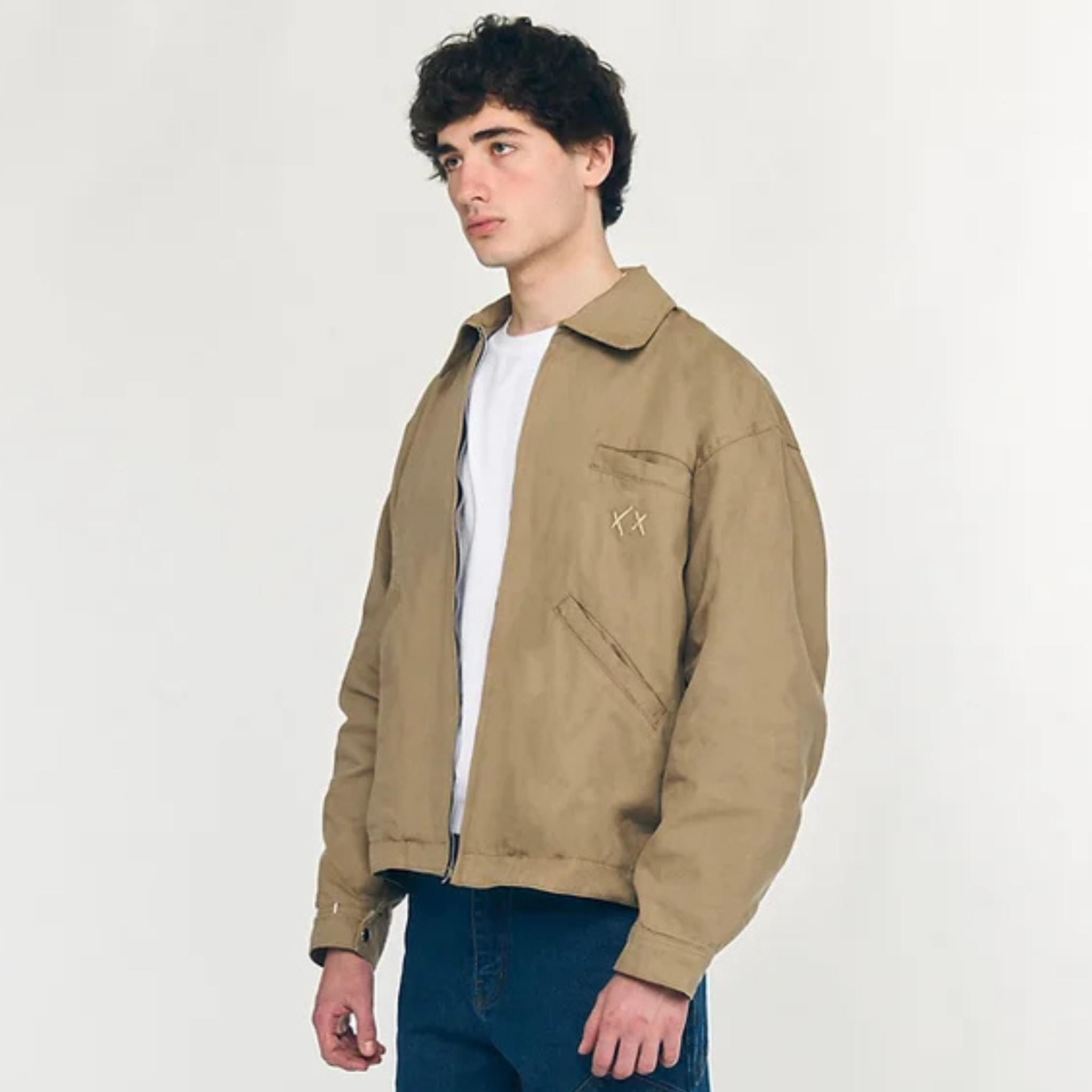 BEIGE WORK JACKET - CROSSY STUDIOS