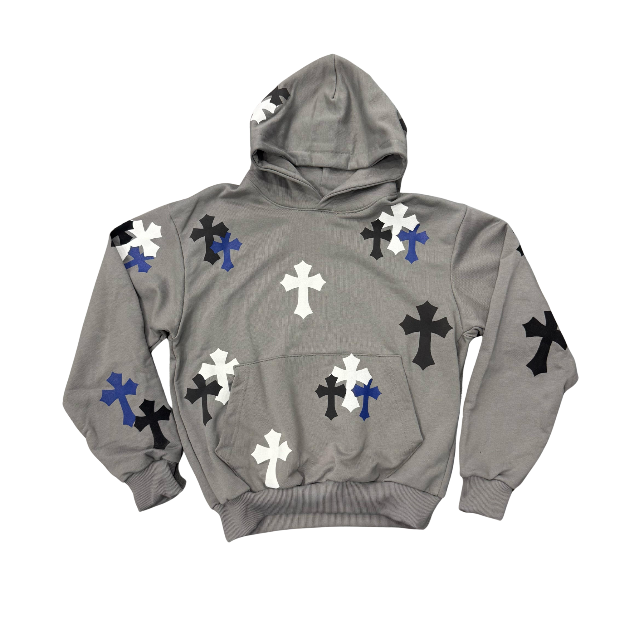 Grey Cross Hoodie